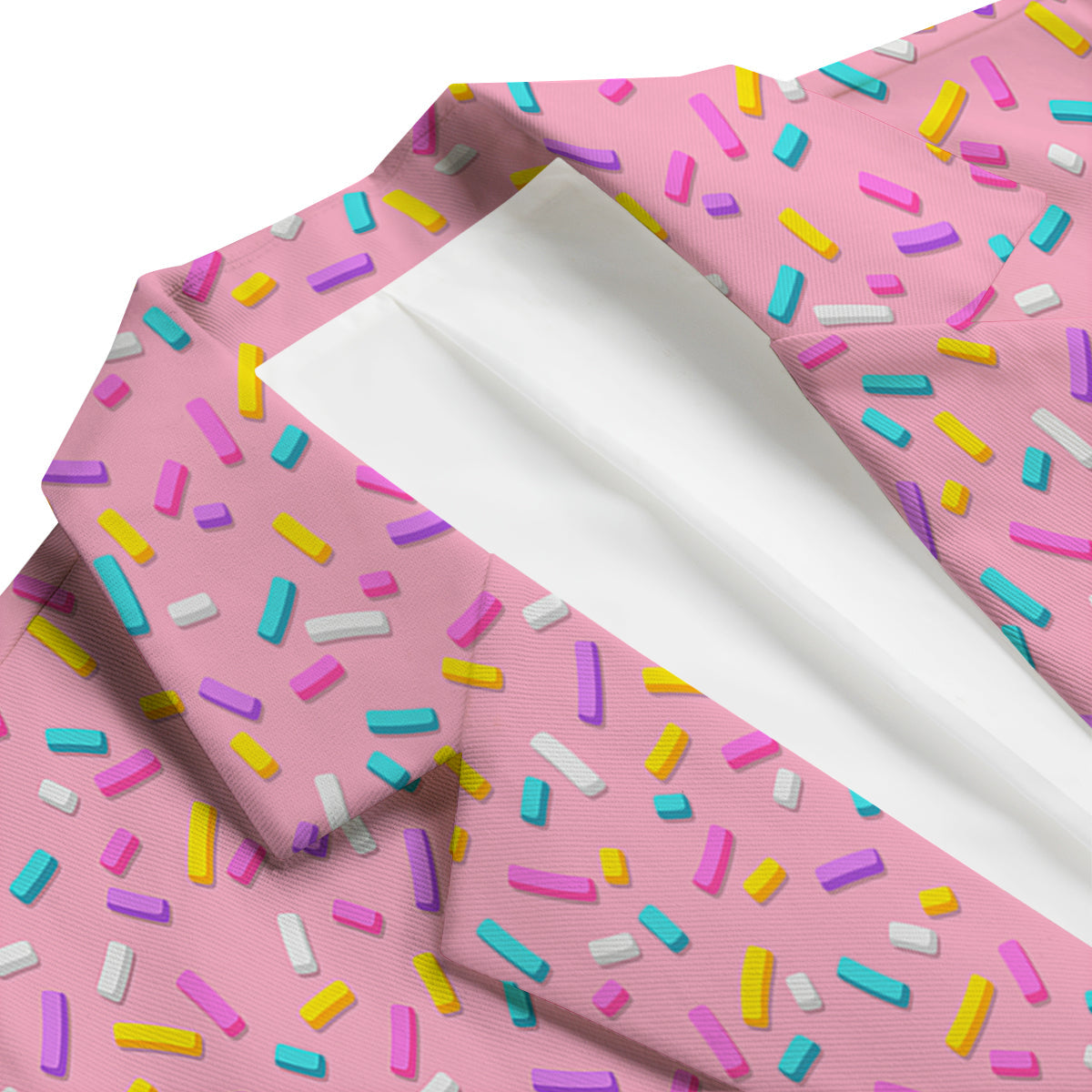 Pink Candy Sprinkles Sweet Print Pattern Men's Blazer-grizzshop