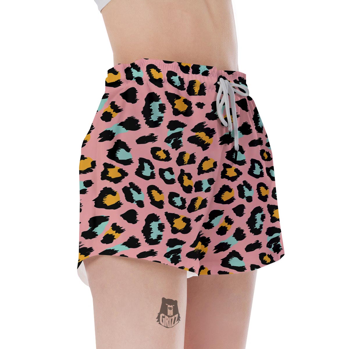 Pink Cheetah Print Women's Shorts-grizzshop