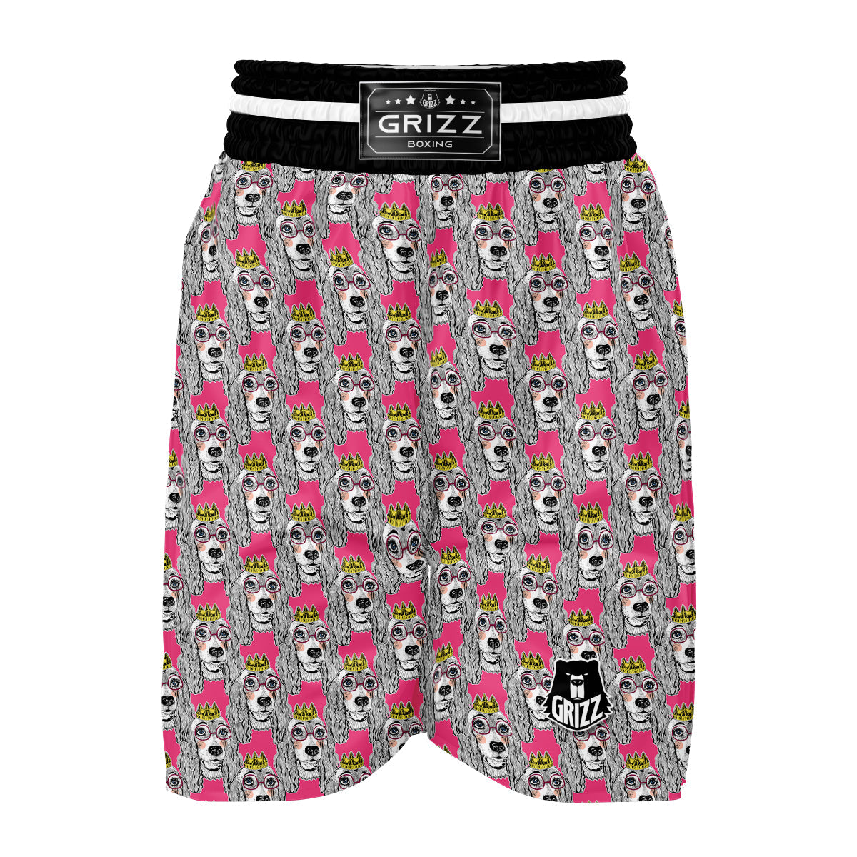 Pink Cocker spaniel Print Pattern Boxing Shorts-grizzshop