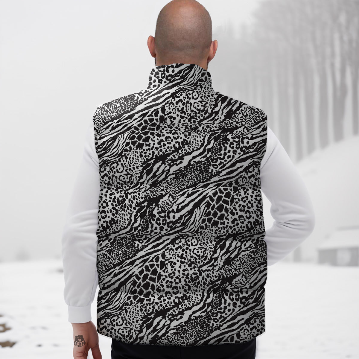 Pink Floral Tropical Palm Leaves Hawaiian Pattern Print Down Vest-grizzshop