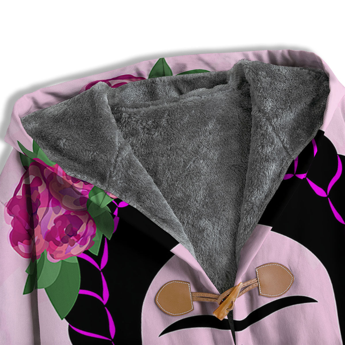 Pink Flower And Frida Kahlo Print Men's Windbreaker Jacket-grizzshop