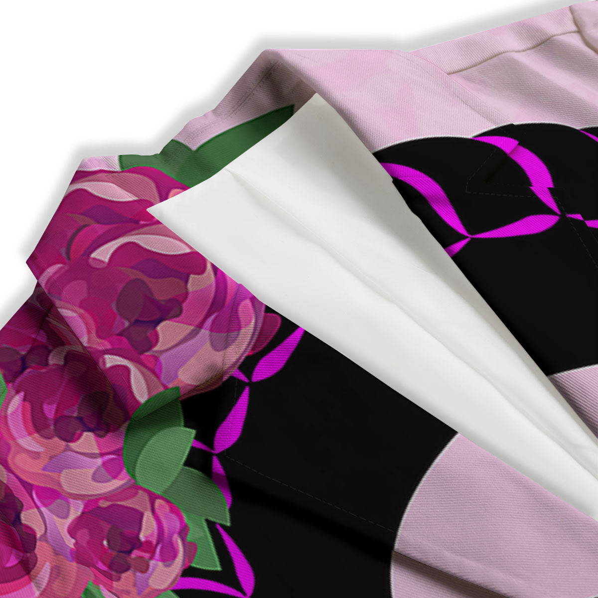 Pink Flower And Frida Kahlo Print Women's Blazer-grizzshop