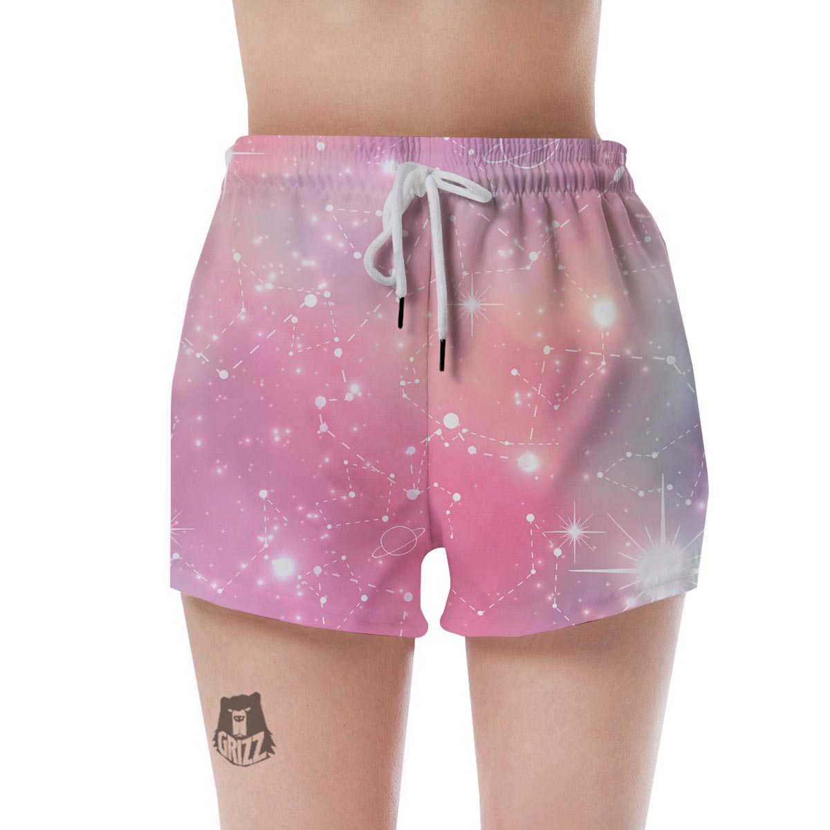 Pink Galaxy Stardust Women's Shorts-grizzshop