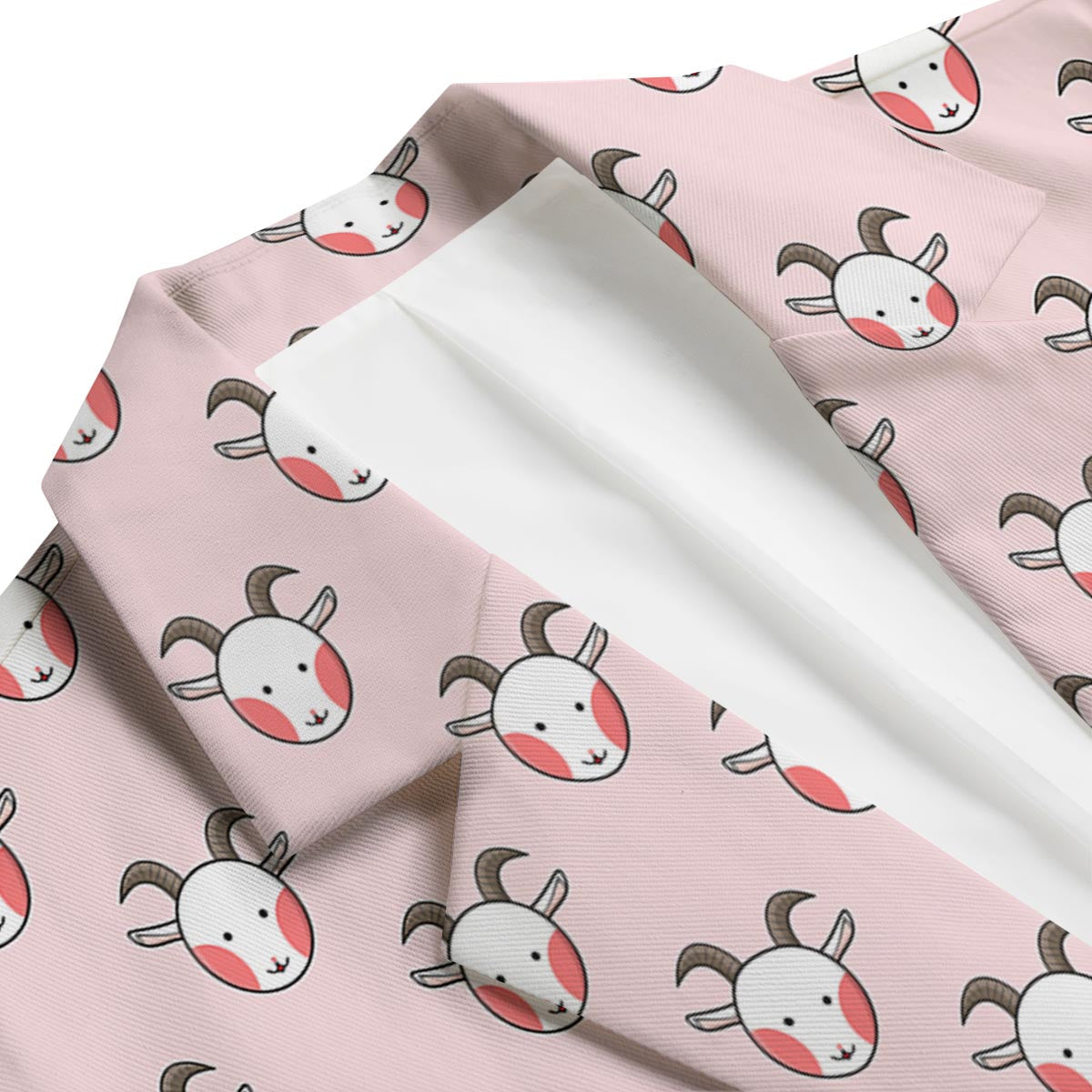 Pink Goat Sheep Pattern Print Men's Blazer-grizzshop