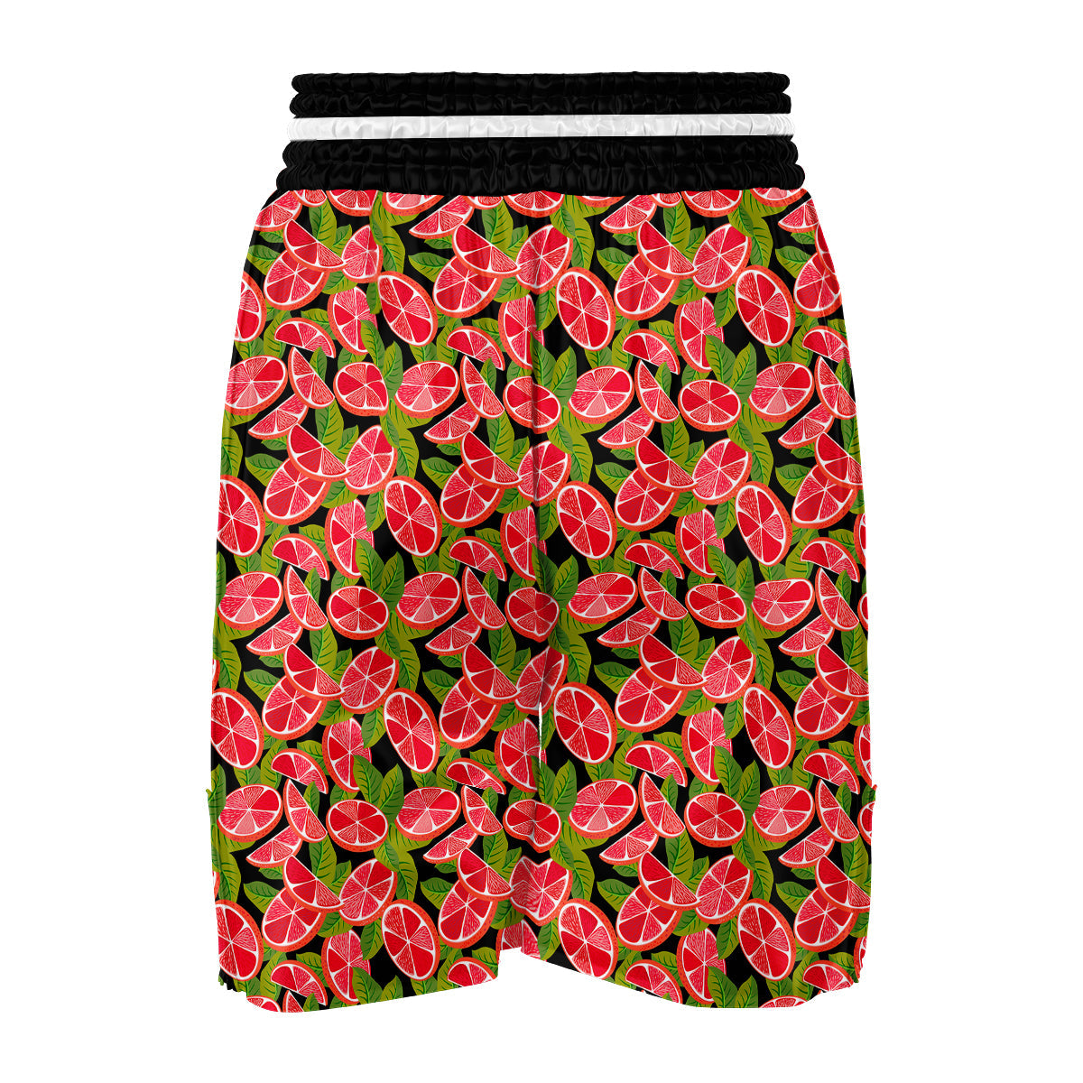 Pink Grapefruit Sliced Print Pattern Boxing Shorts-grizzshop