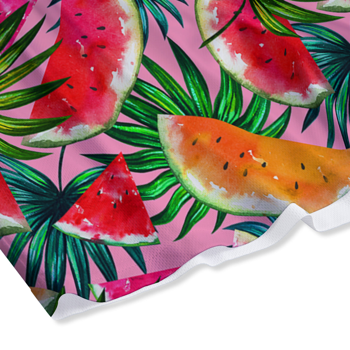 Pink Hawaiian Watermelon Print Pattern Mesh Shorts