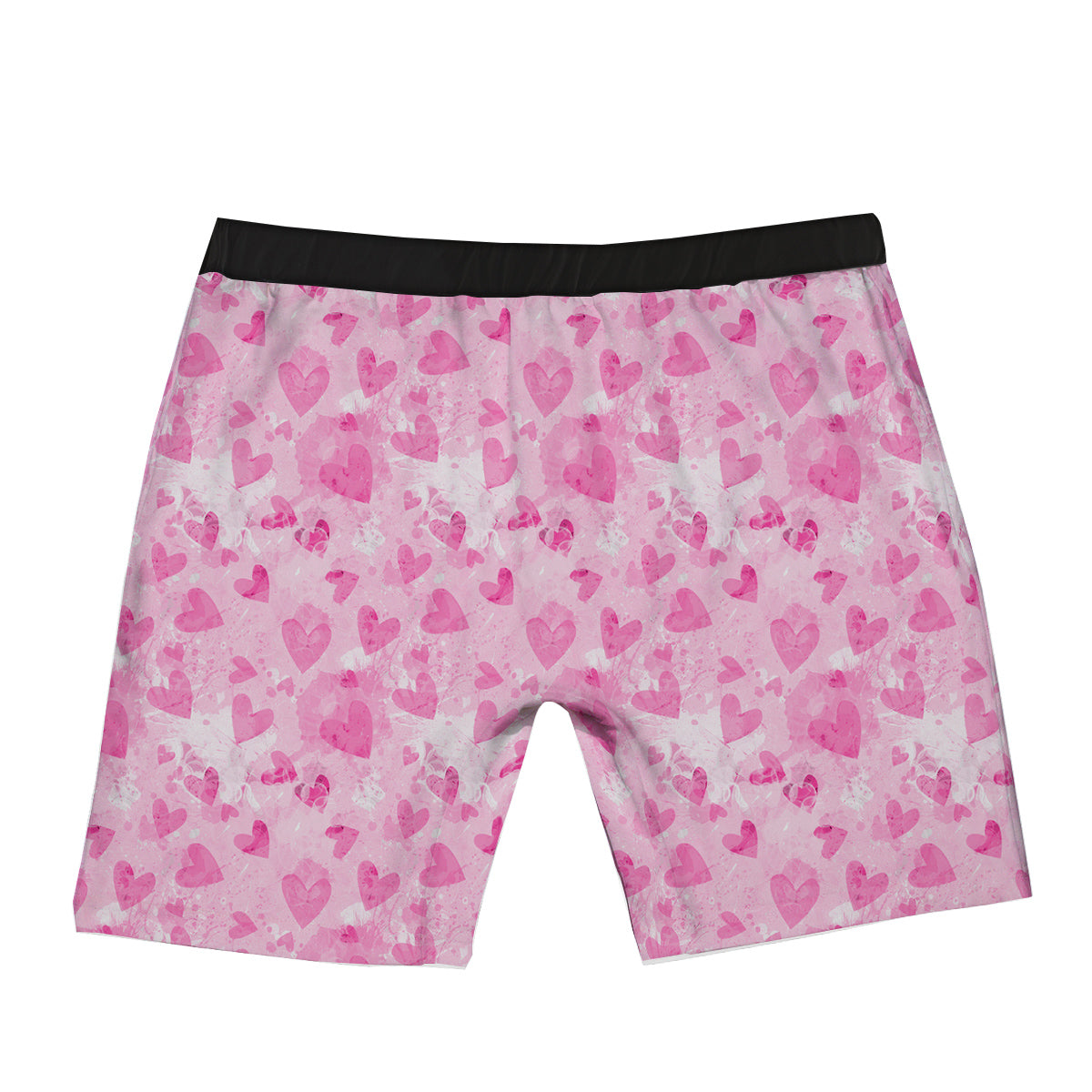Pink Heart Cute Print Pattern Boxer Briefs-grizzshop