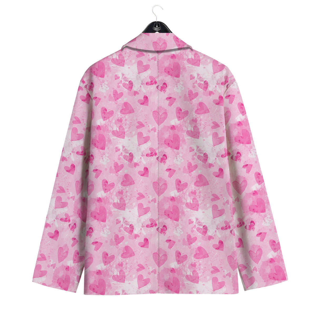 Pink Heart Cute Print Pattern Men's Sport Coat-grizzshop