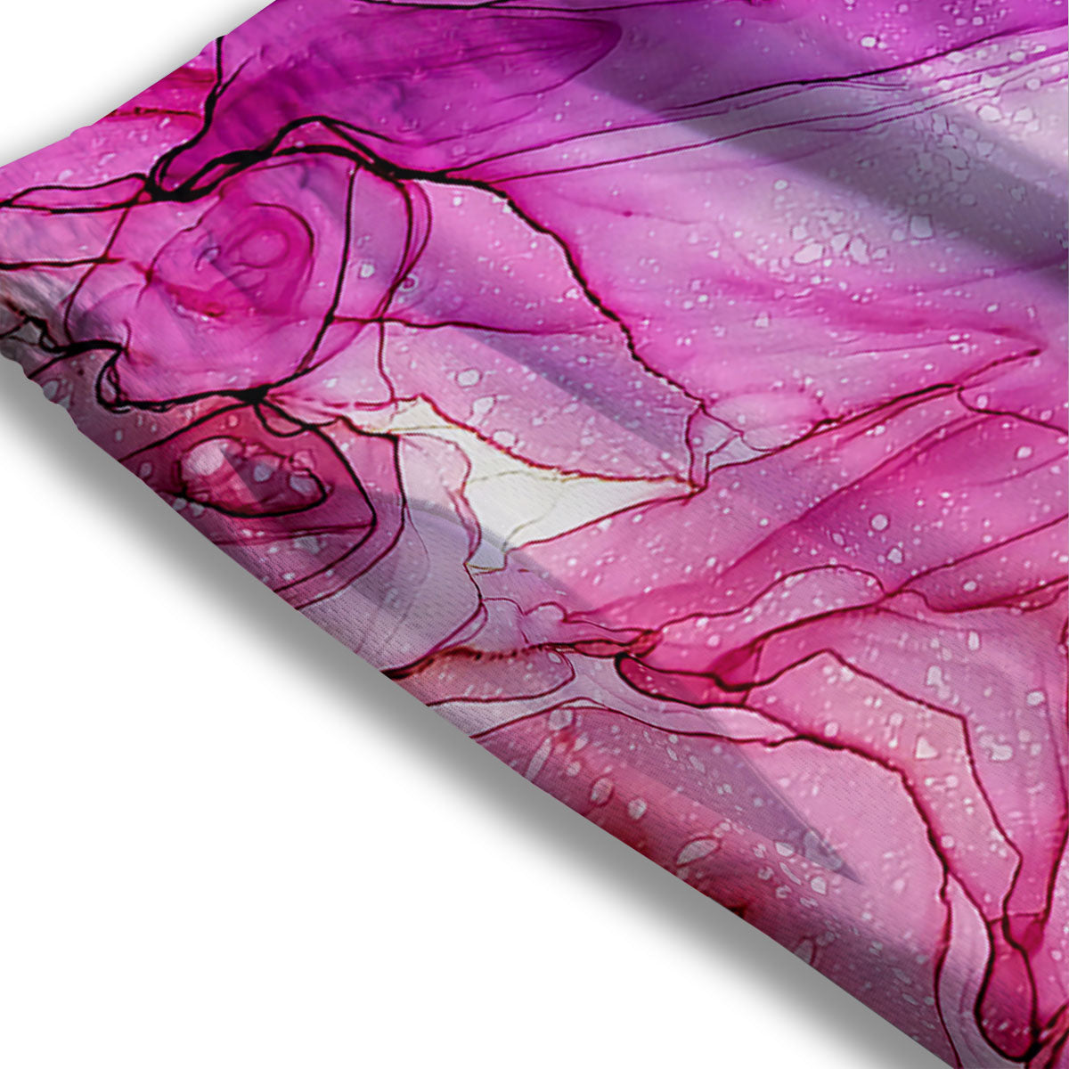 Pink Kaleidoscope Print Mesh Shorts