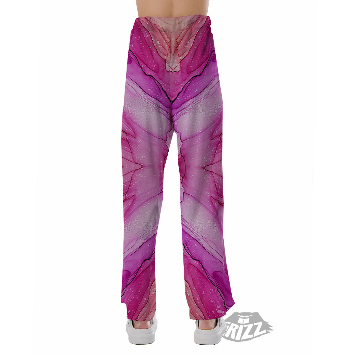 Pink Kaleidoscope Print Pajama Pants-grizzshop