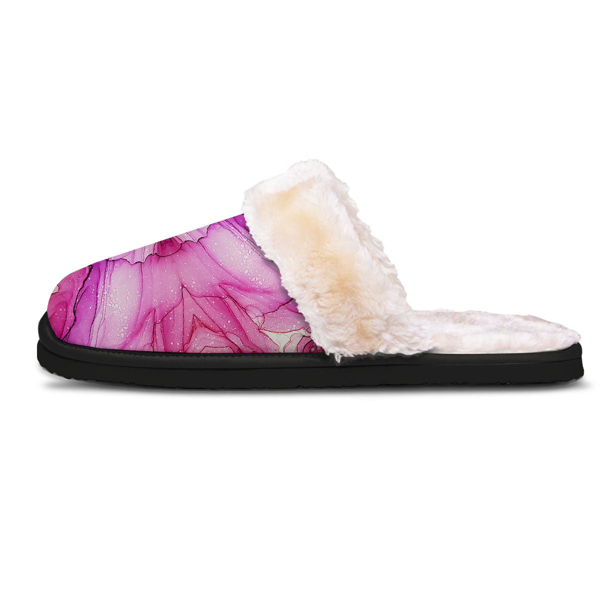 Pink Kaleidoscope Print Slippers-grizzshop