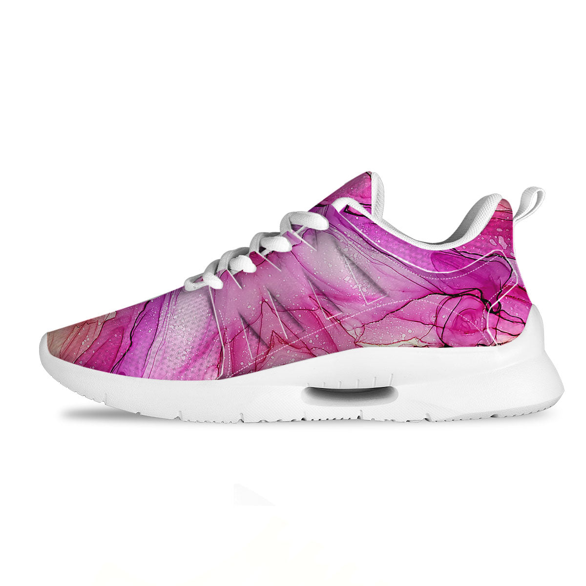 Pink Kaleidoscope Print Tennis Shoes-grizzshop