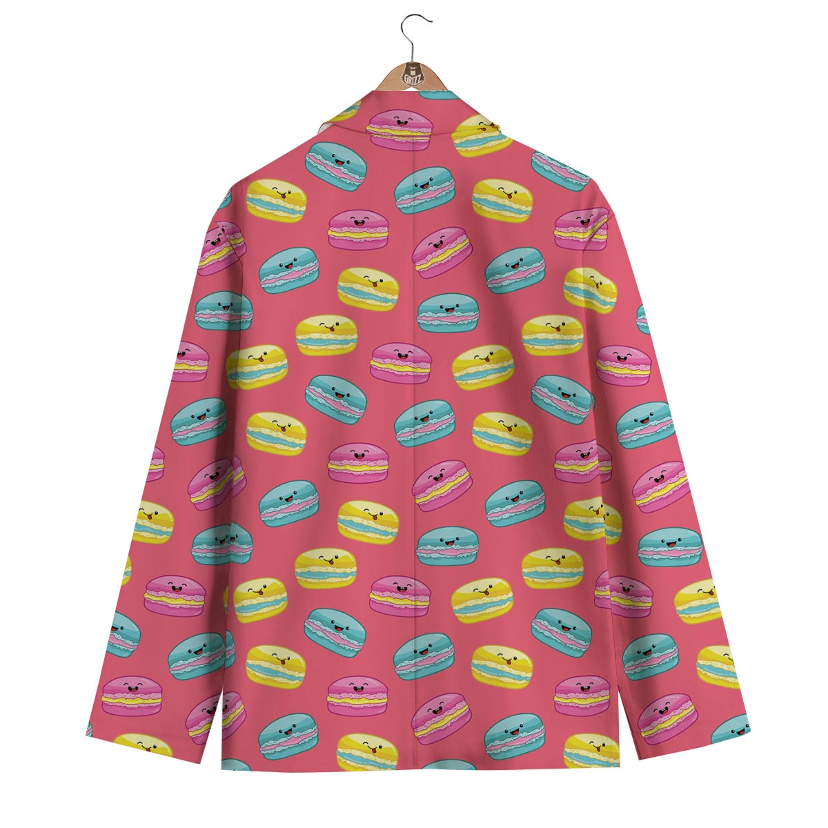 Pink Macaron Men's Blazer-grizzshop