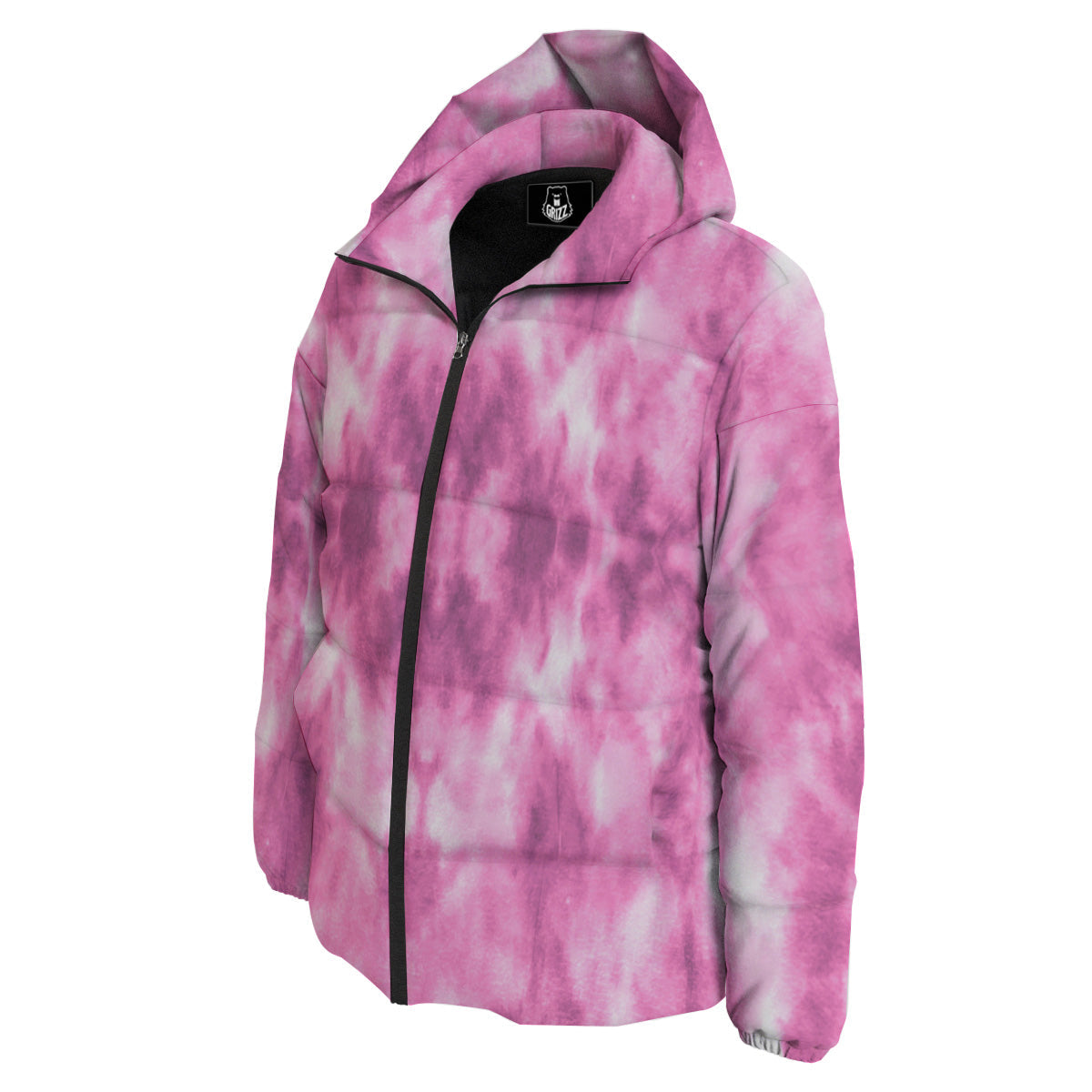 Pink Magenta Acrylic Print Pattern Down Jacket-grizzshop