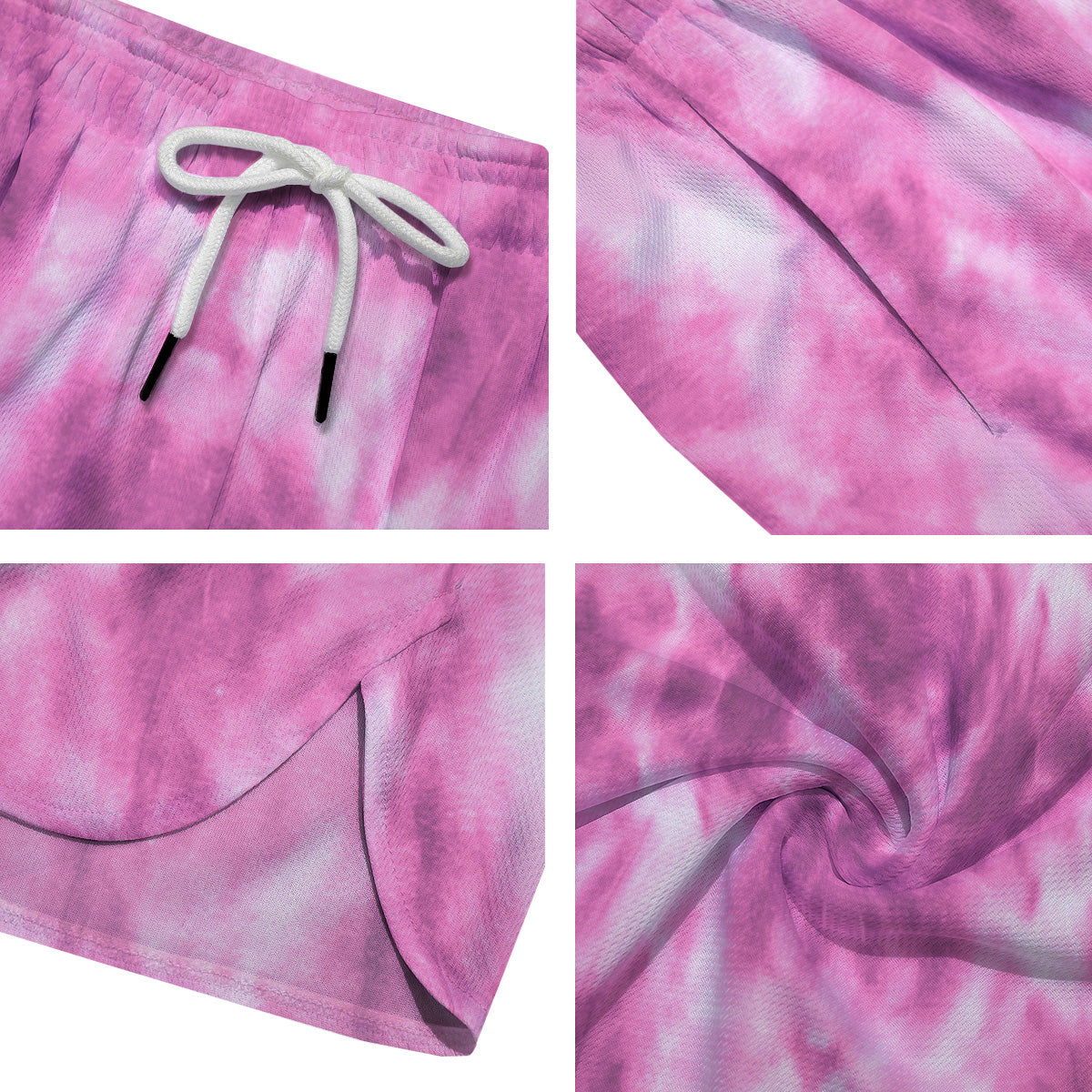 Pink Magenta Acrylic Print Pattern Men's Running Shorts-grizzshop