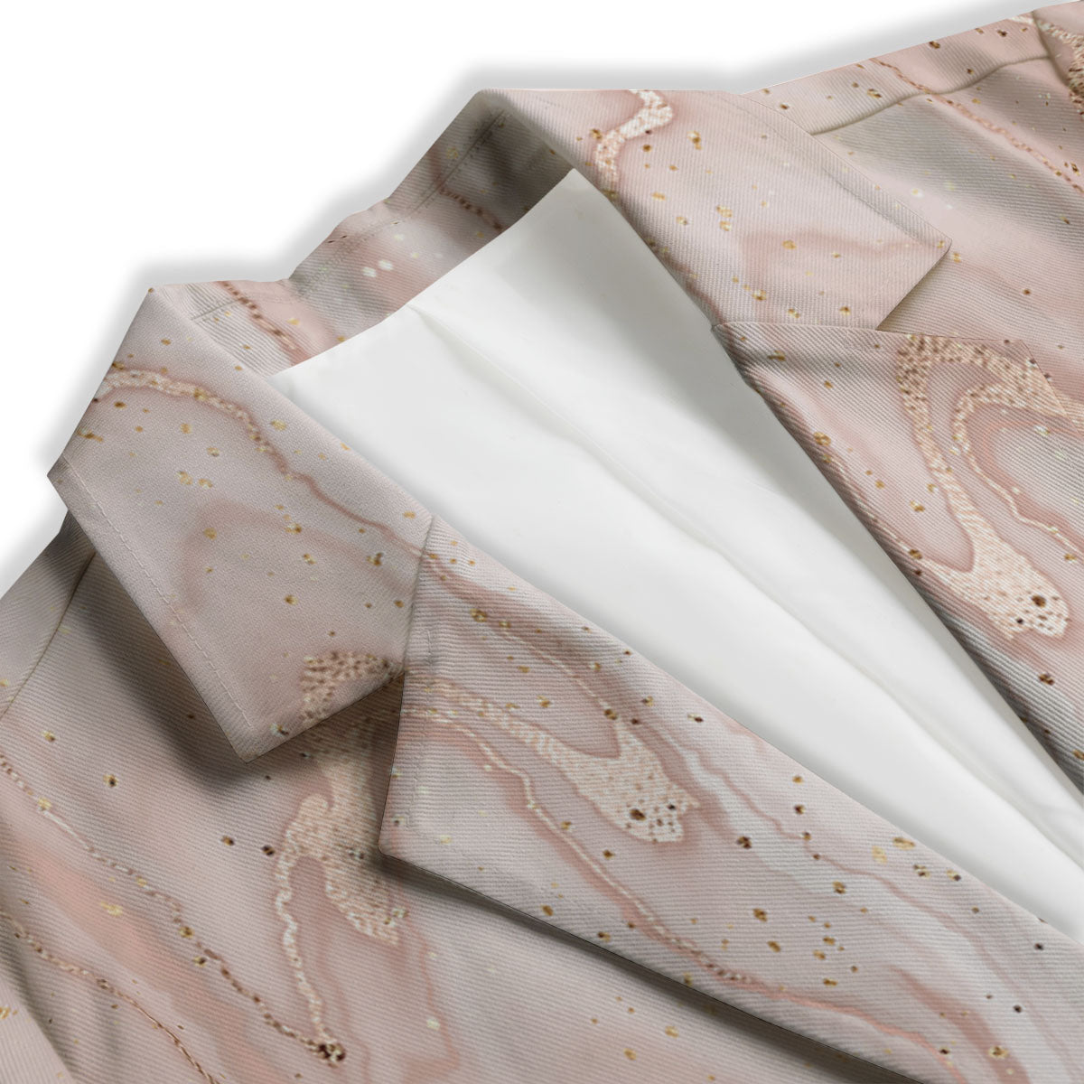 Pink Marble Print Pattern Women's Blazer-grizzshop