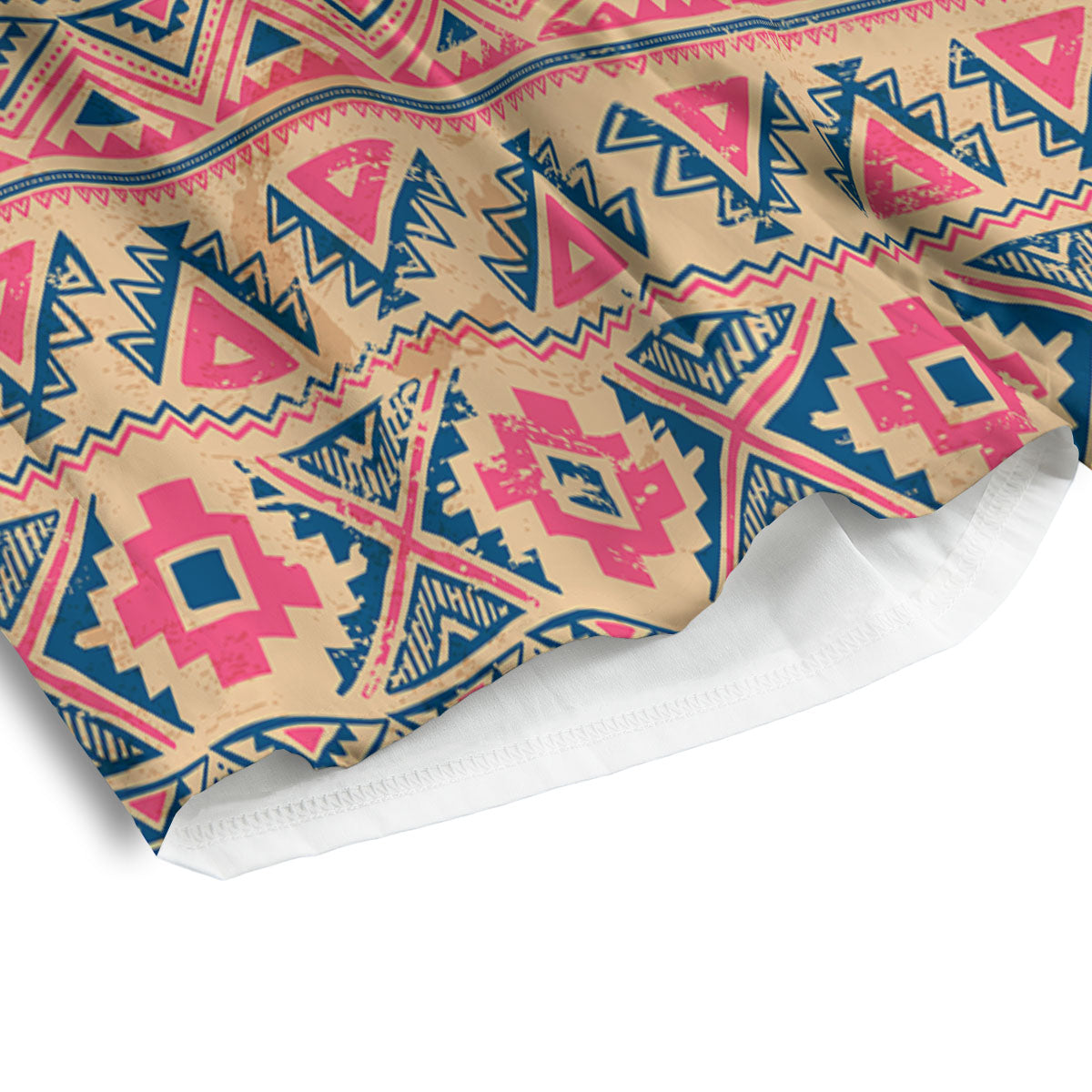 Pink Native Tribal Print Pattern Men's Athletic Shorts