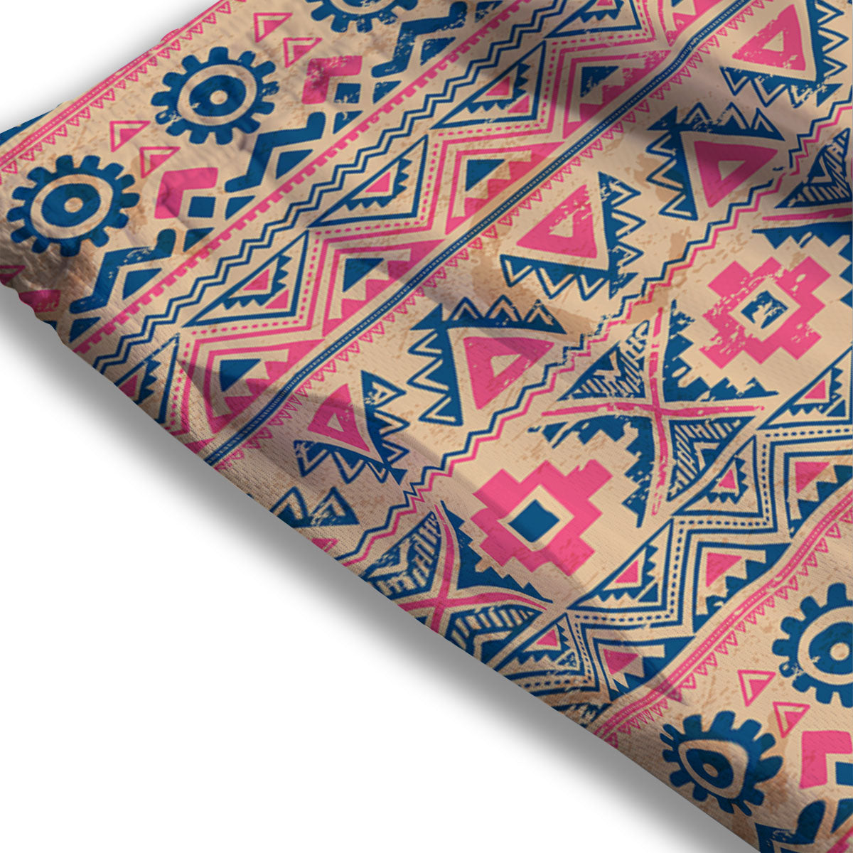 Pink Native Tribal Print Pattern Mesh Shorts