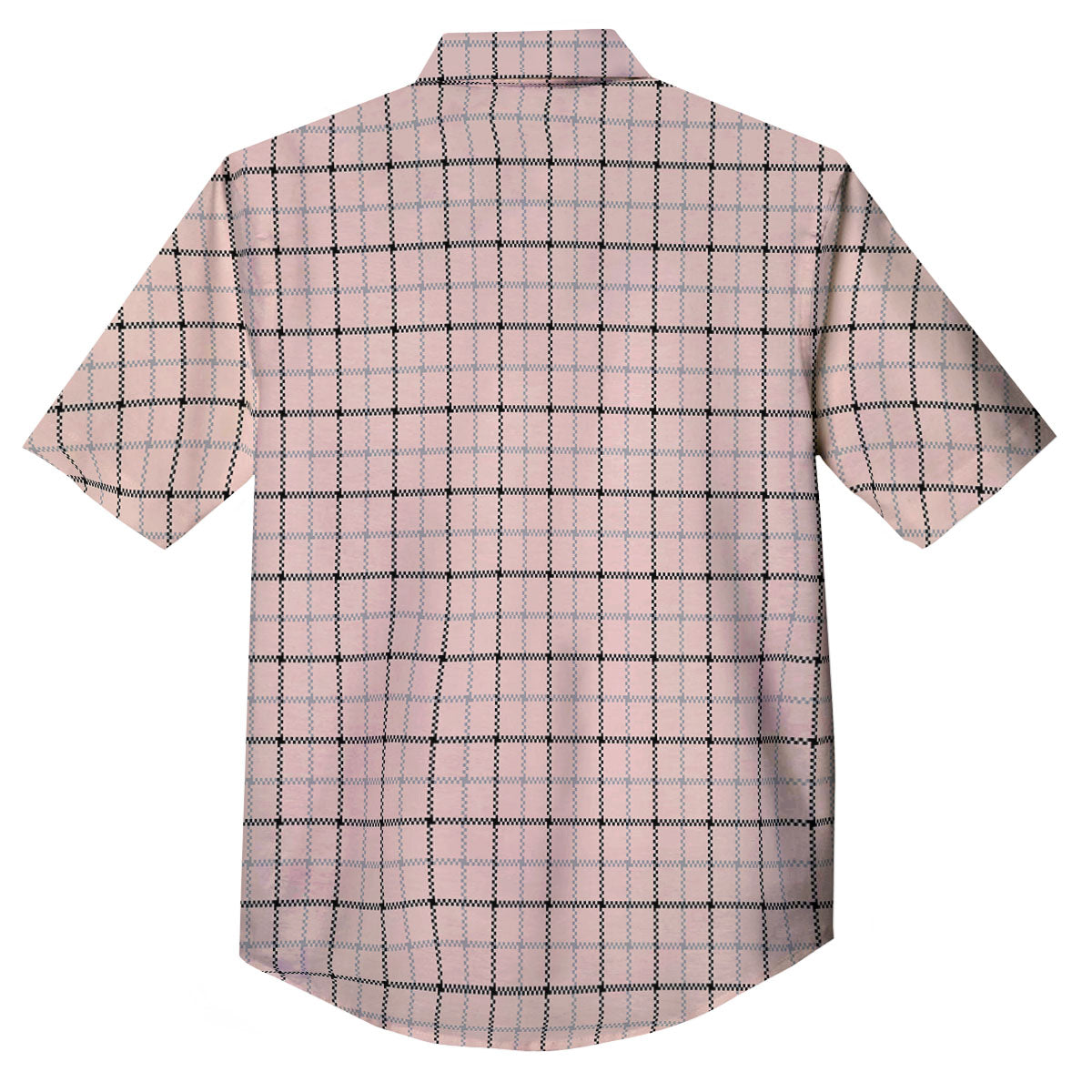 Pink Pastel And Black Tattersall Print Button Up Shirt-grizzshop
