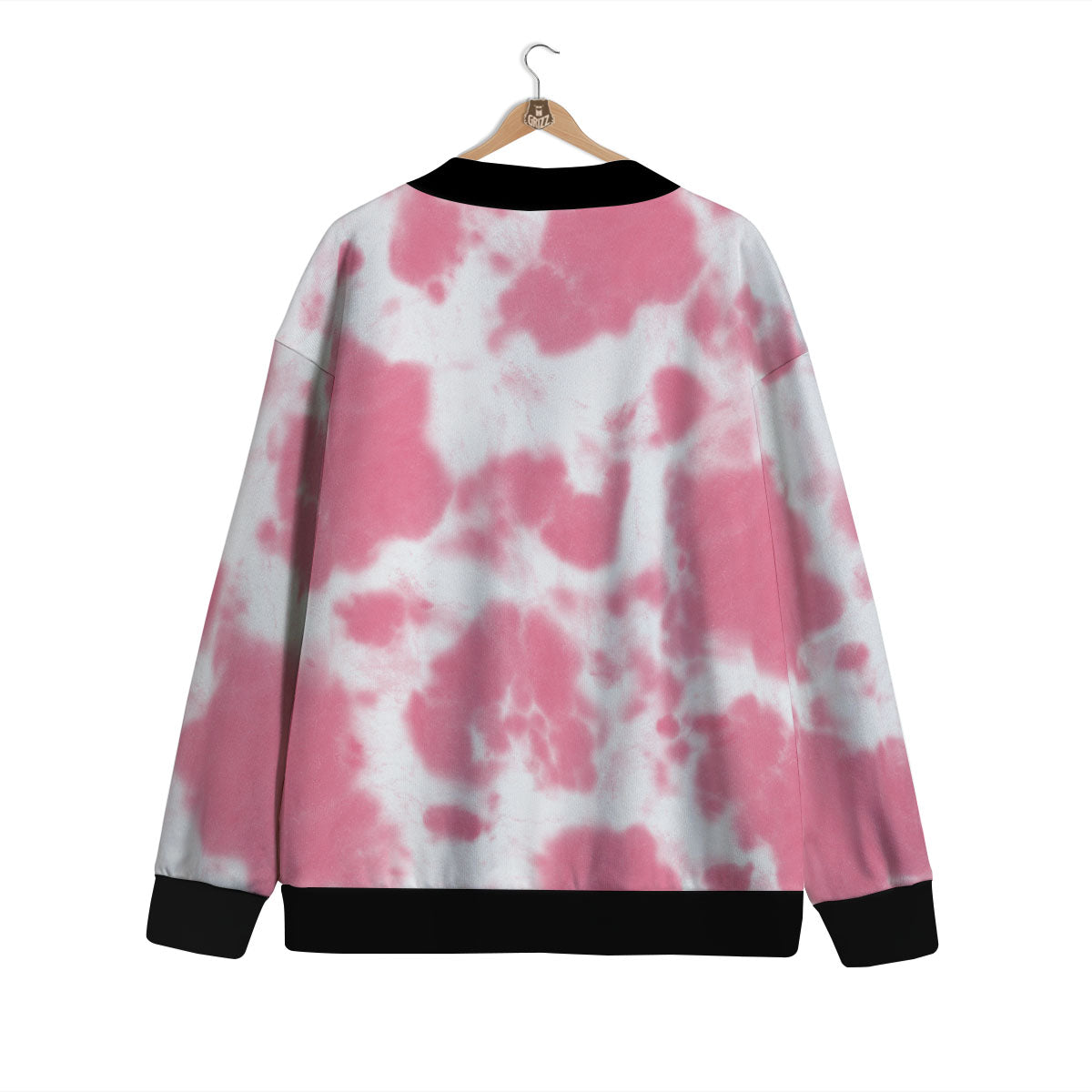 Pink Pastel And White Cow Print Cardigan-grizzshop