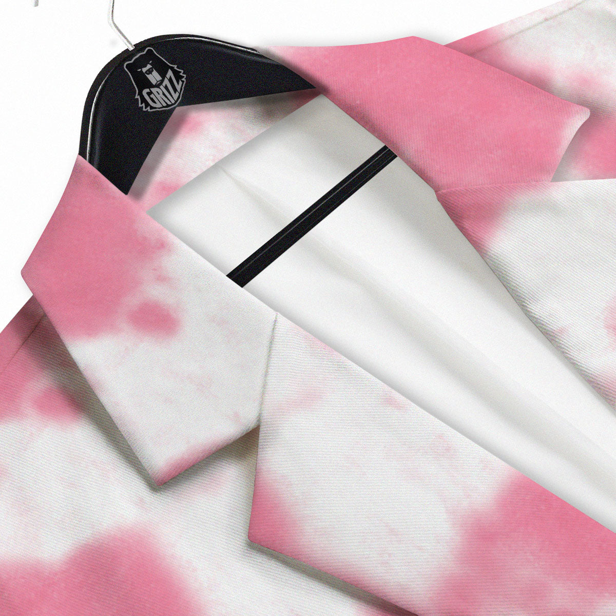 Pink Pastel And White Cow Print Men's Sport Coat-grizzshop
