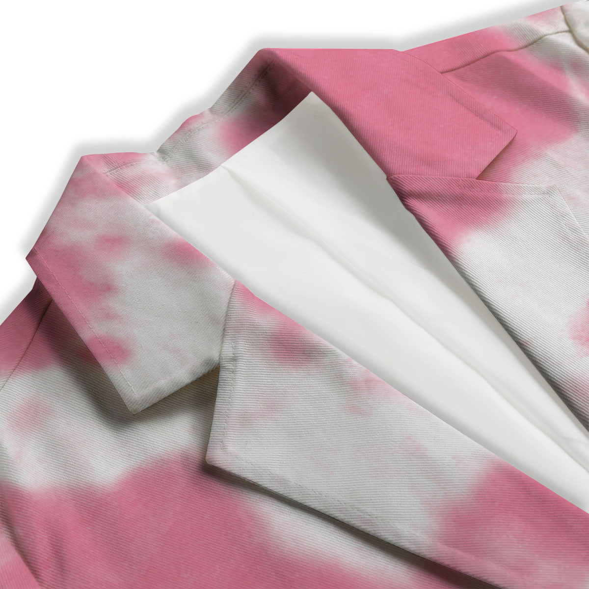 Pink Pastel And White Cow Print Women's Blazer-grizzshop
