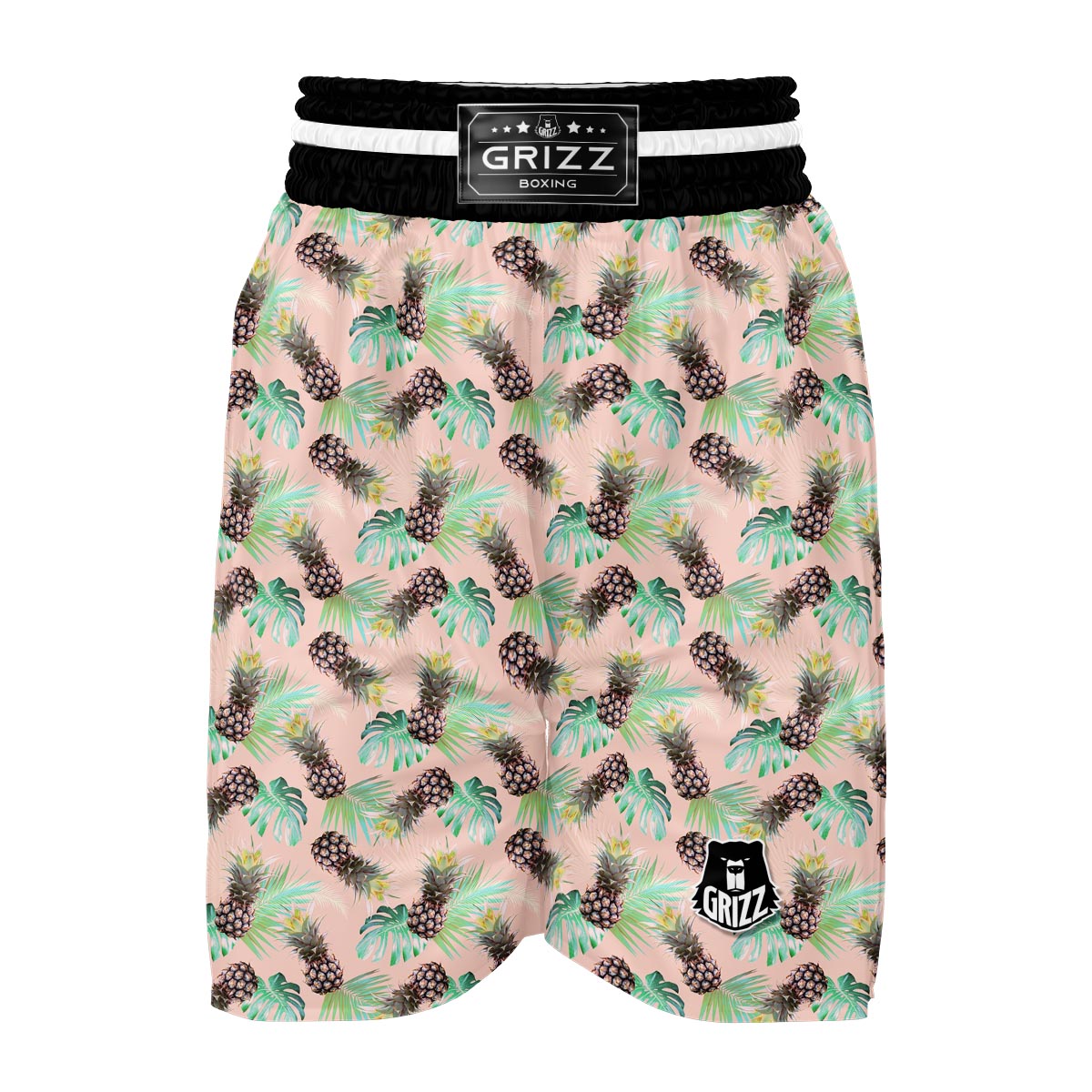 Pink Pastel Pineapple Boxing Shorts-grizzshop