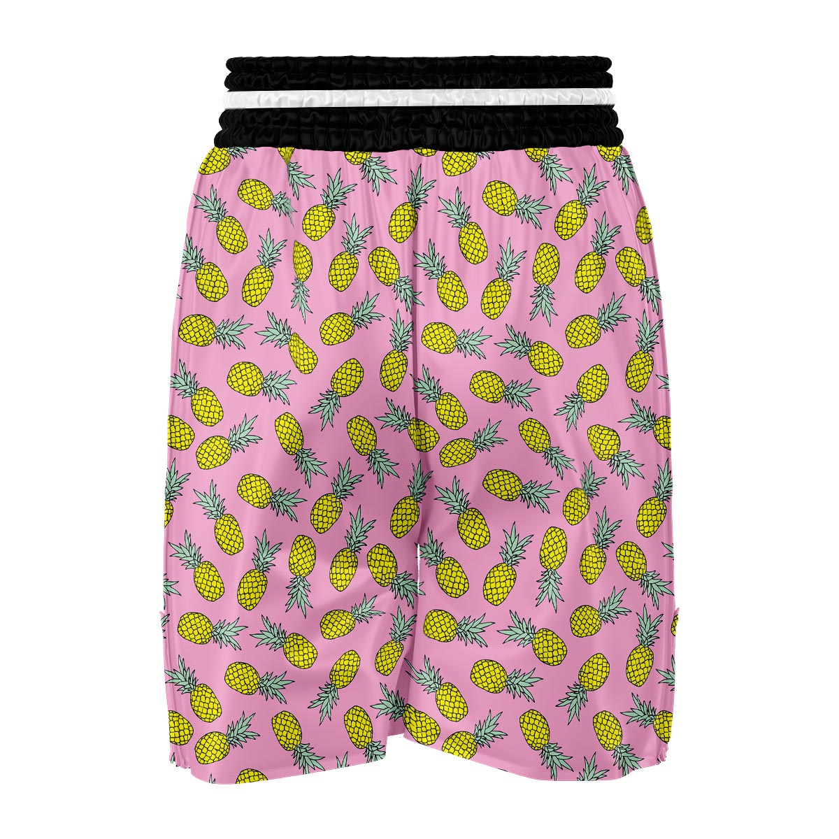 Pink Pineapple Doodle Boxing Shorts-grizzshop