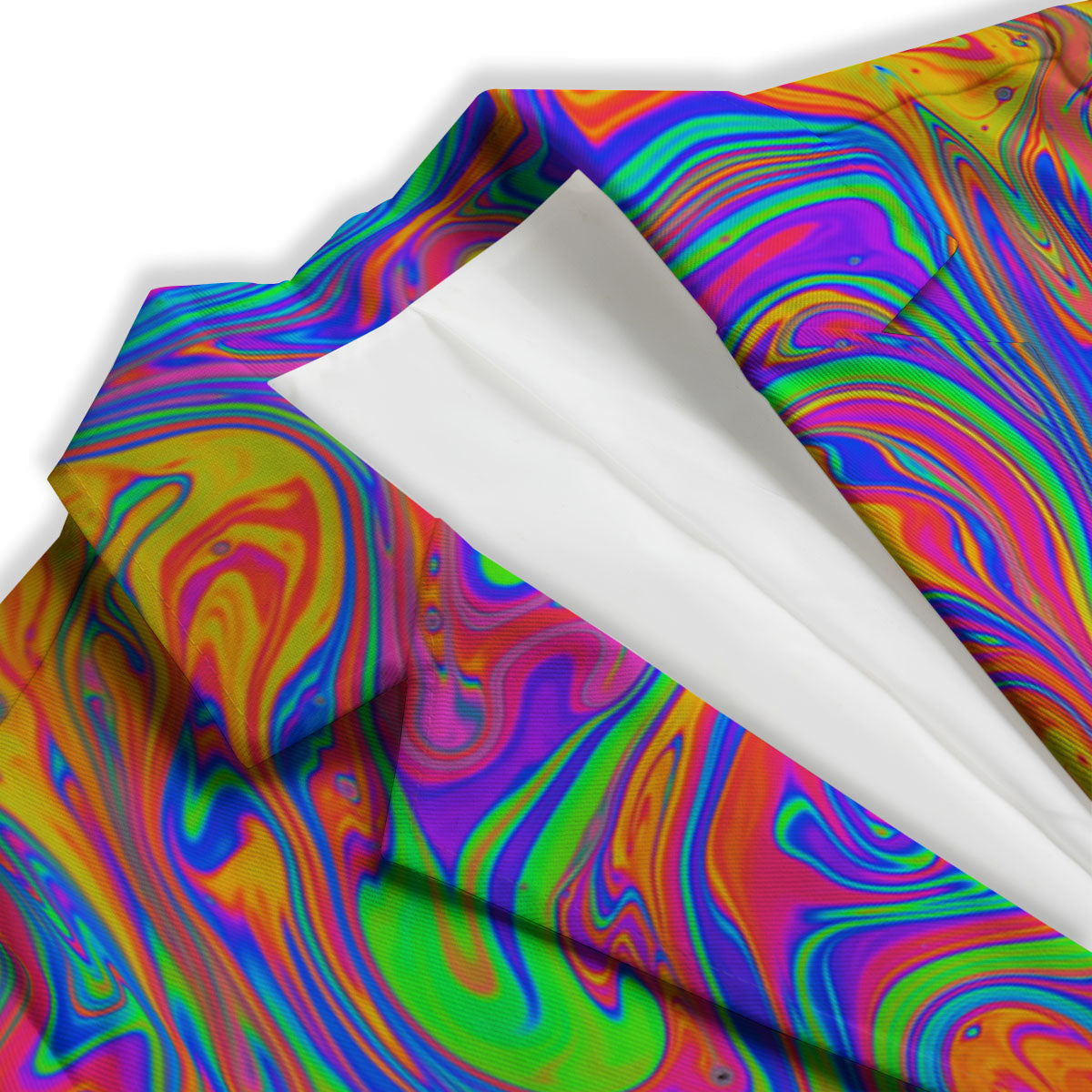 Pink Psychedelic Trippy Neon Green Print Women's Blazer-grizzshop