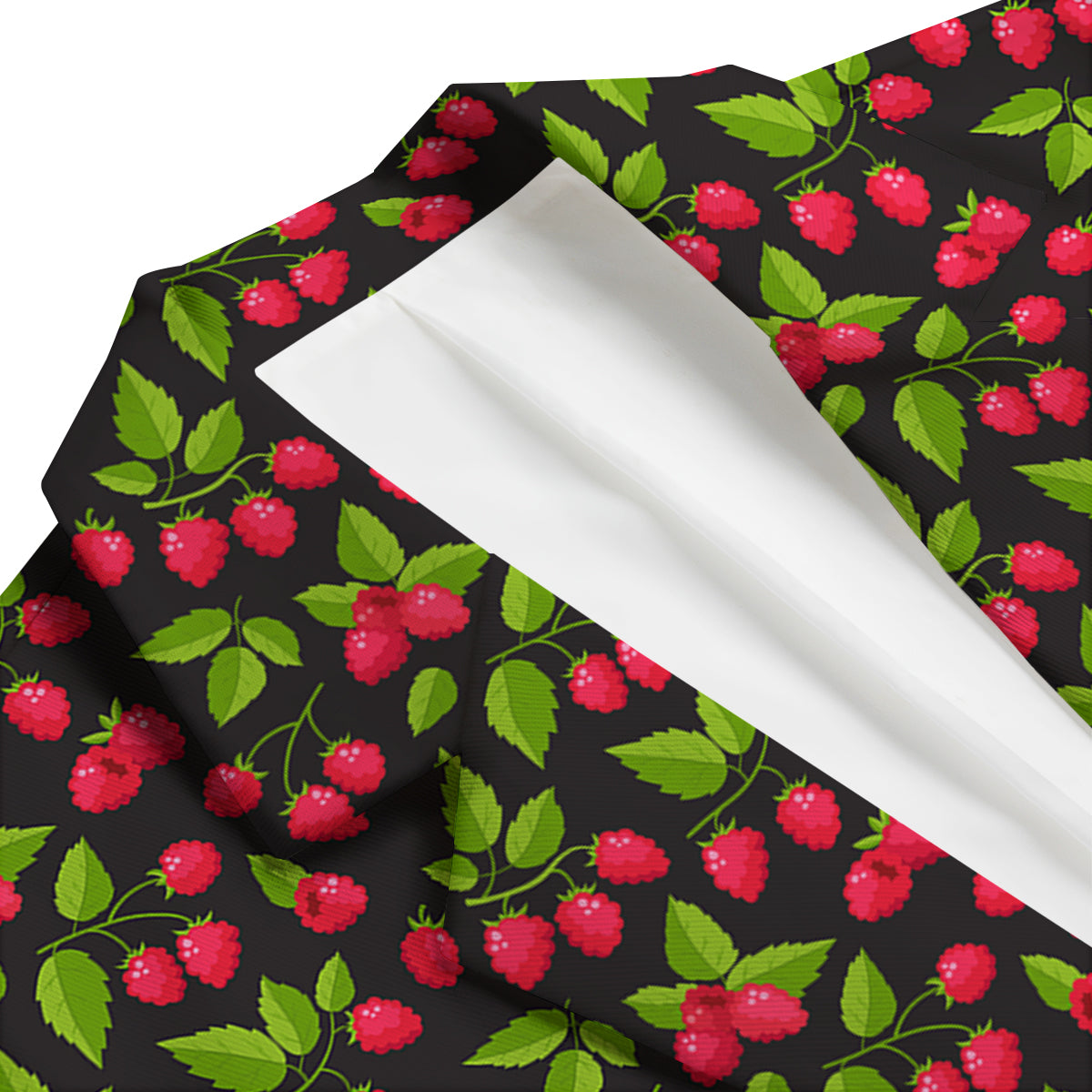 Pink Raspberry With Leaf Print Pattern Men's Blazer-grizzshop