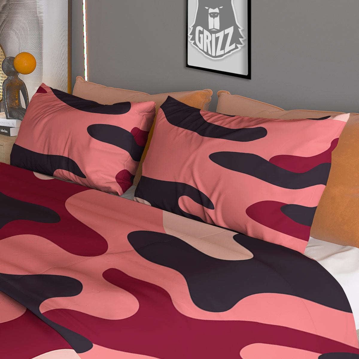 Pattern Waffle Print Duvet Cover Bedding Set
