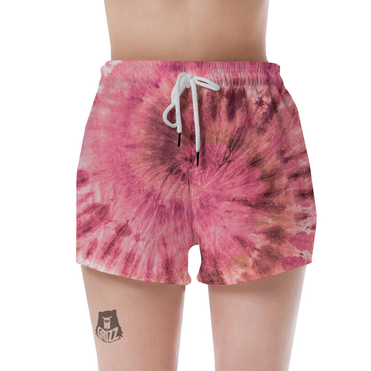 Pink Tie Dye Print Women's Shorts-grizzshop
