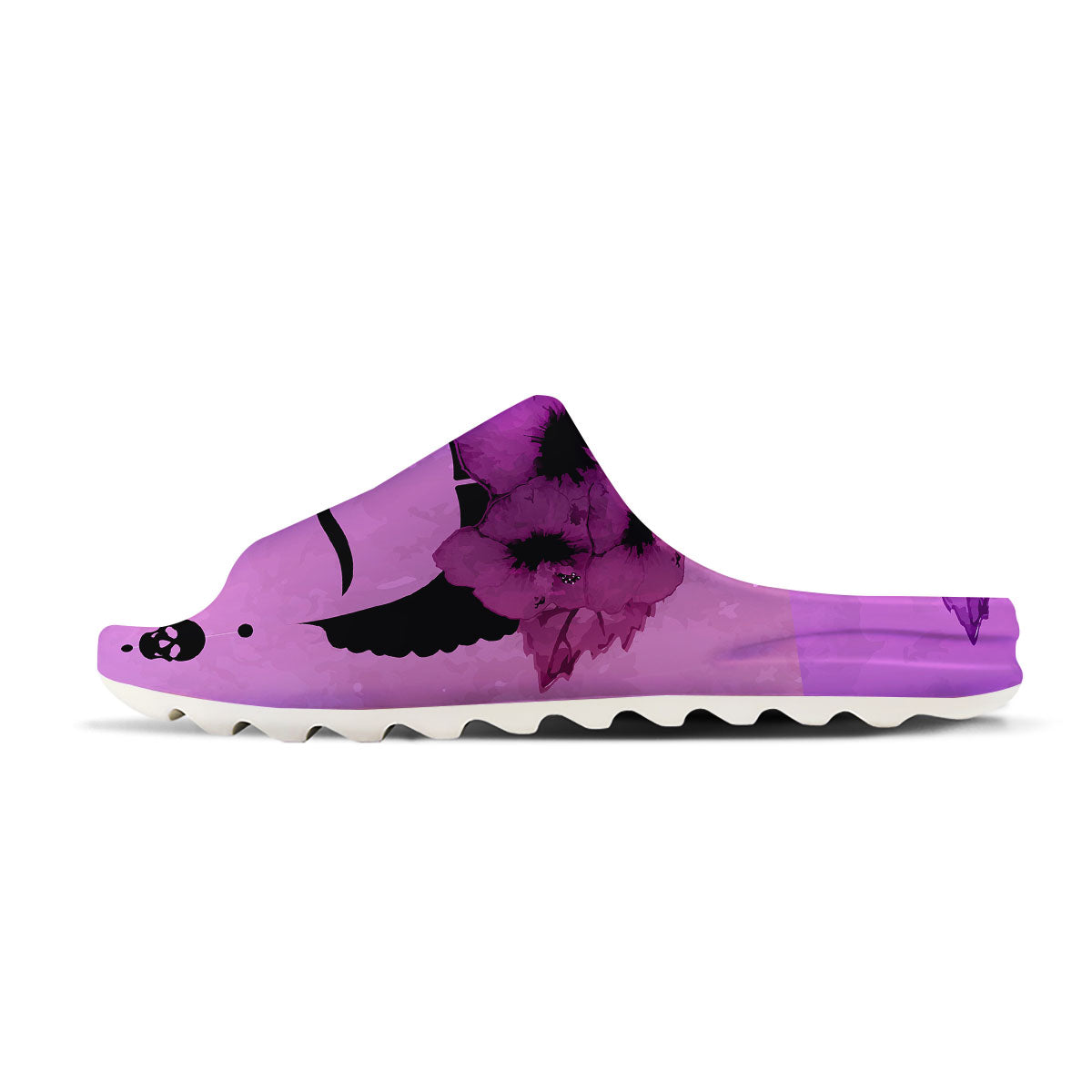 Pink Floral And Frida Kahlo Print Sandals-grizzshop