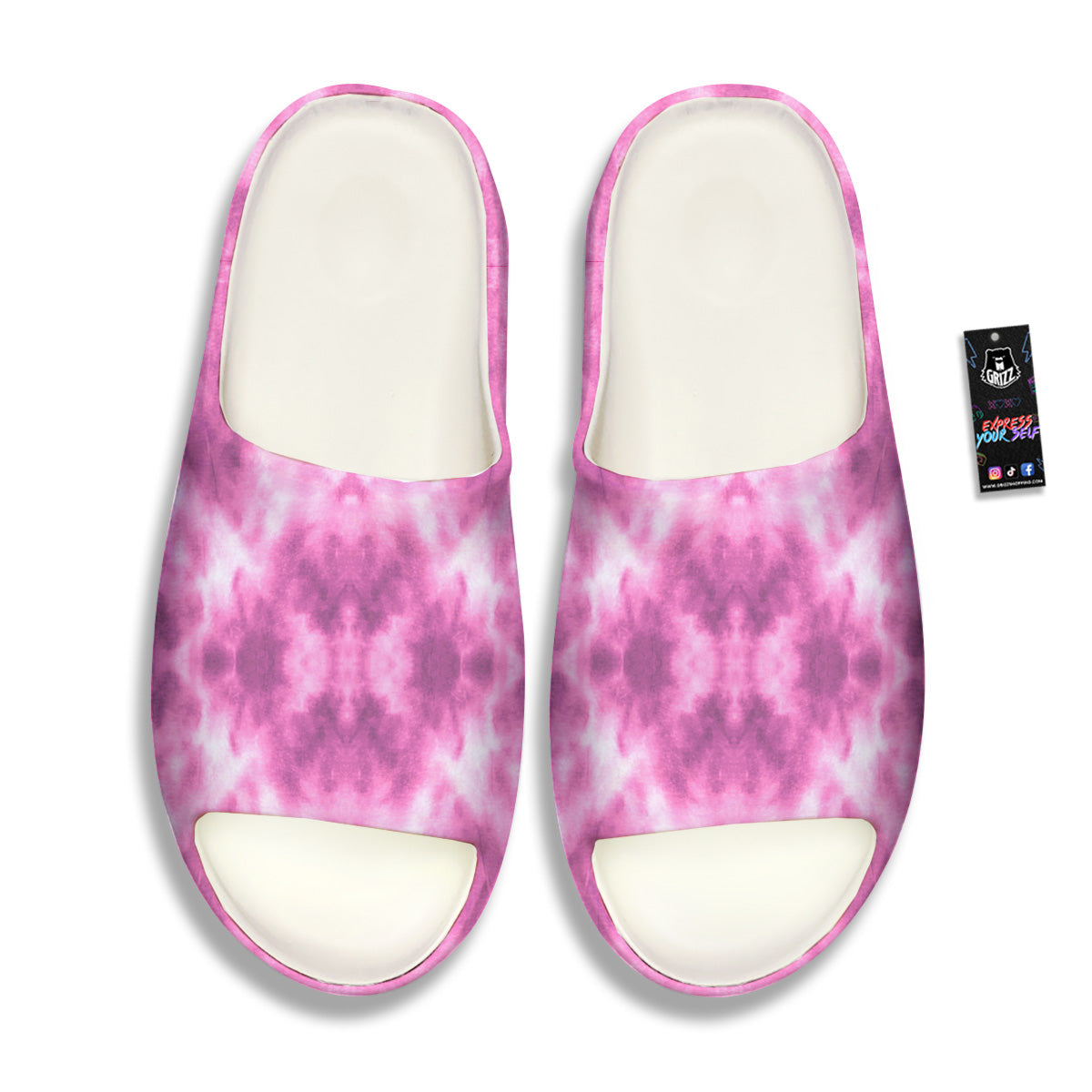 Pink Magenta Acrylic Print Pattern Sandals-grizzshop