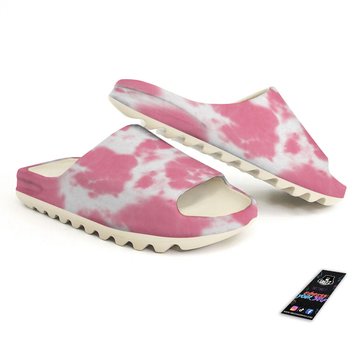 Pink Pastel And White Cow Print Sandals-grizzshop