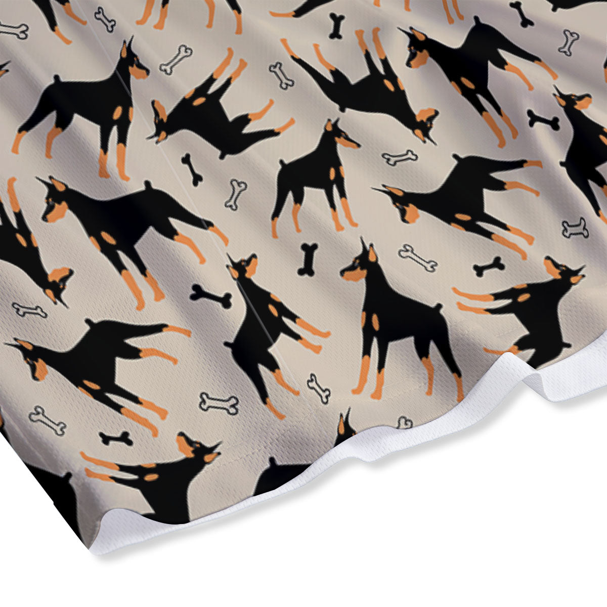Pinscher Doberman Print Pattern Mesh Shorts-grizzshop