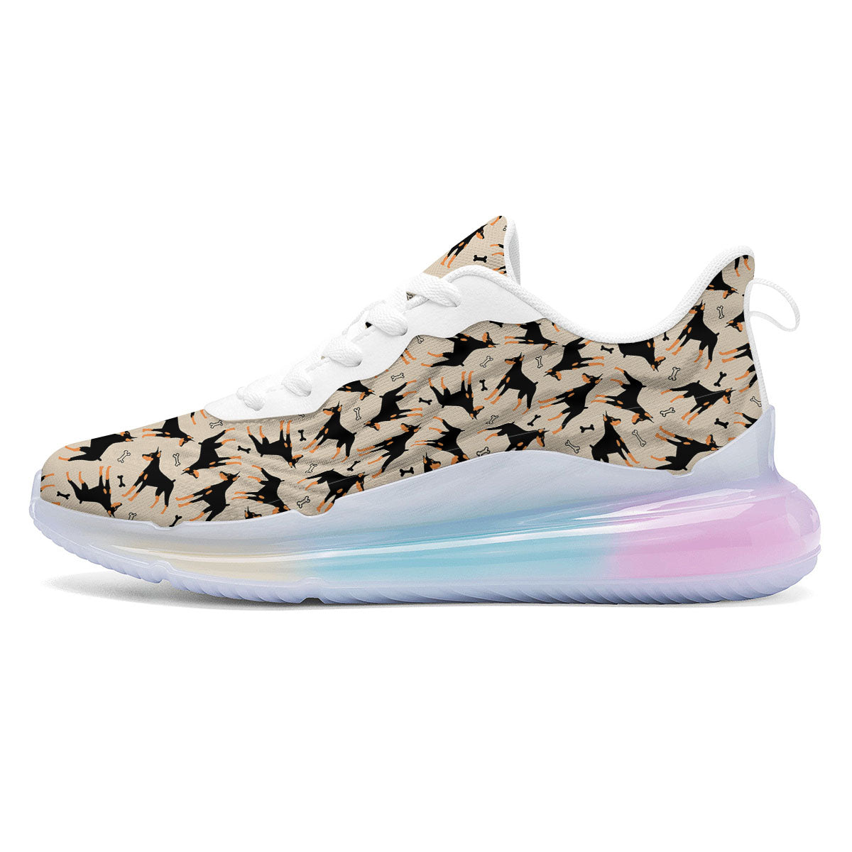 Pinscher Doberman Print Pattern Running Sneakers-grizzshop