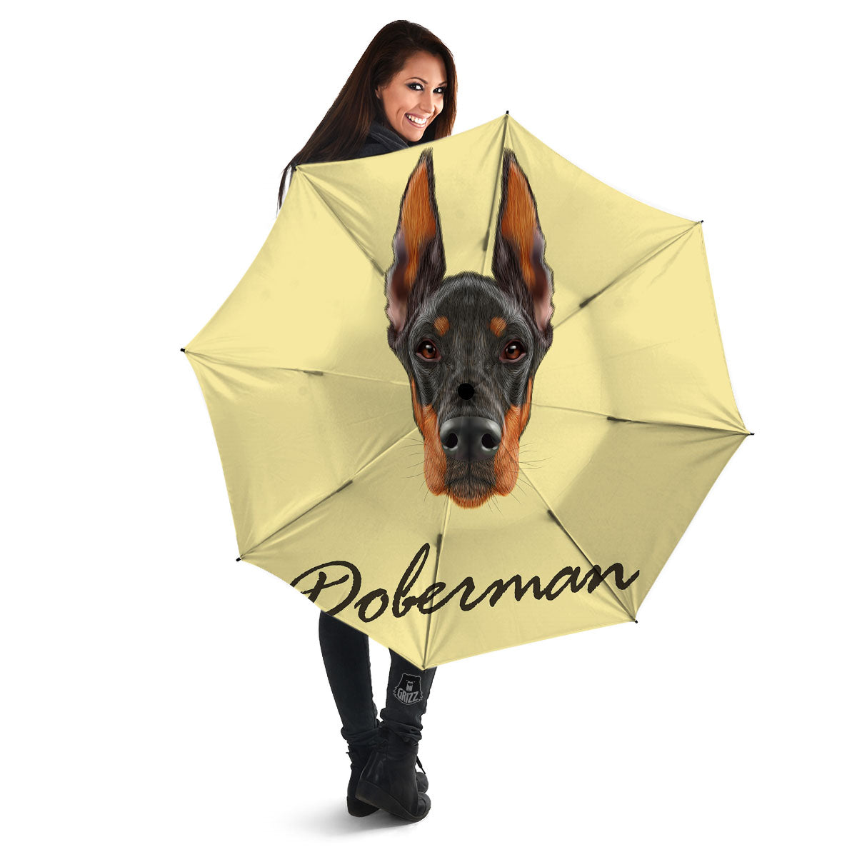 Pinscher Doberman Print Umbrella-grizzshop