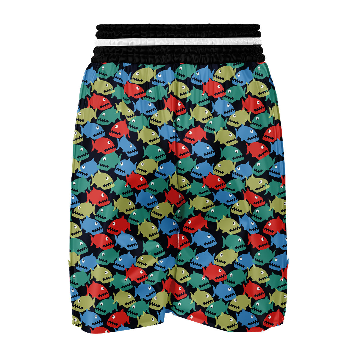 Piranha Colorful Print Pattern Boxing Shorts-grizzshop