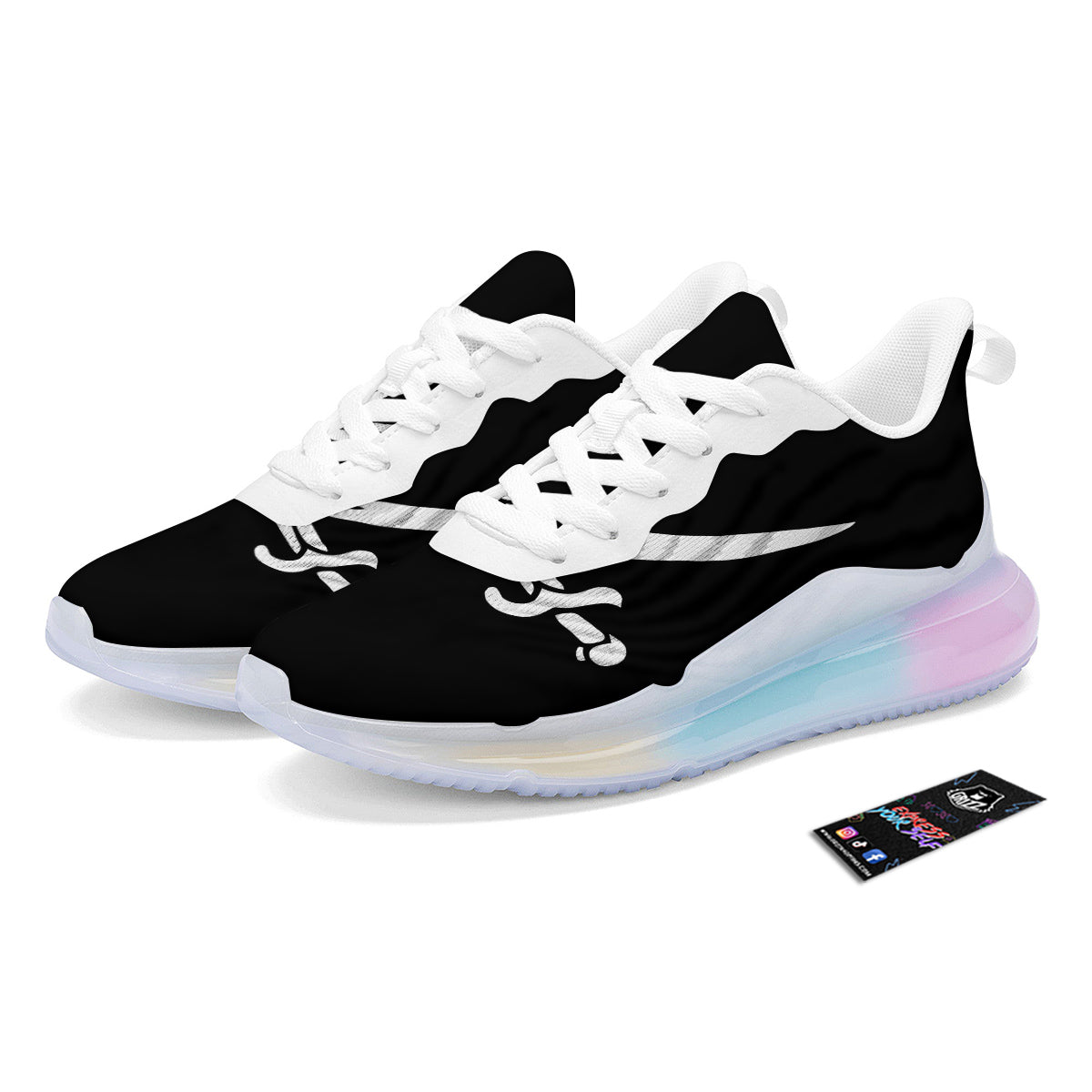 Pirate Flag Calico Jack Print Running Sneakers-grizzshop