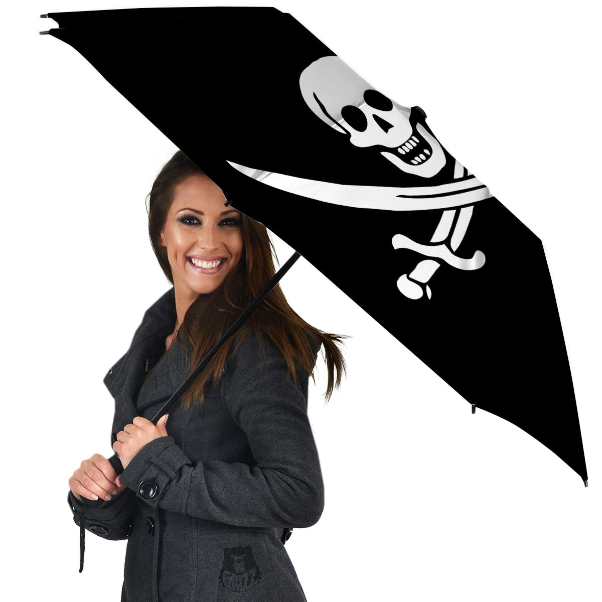 Pirate Flag Calico Jack Print Umbrella-grizzshop