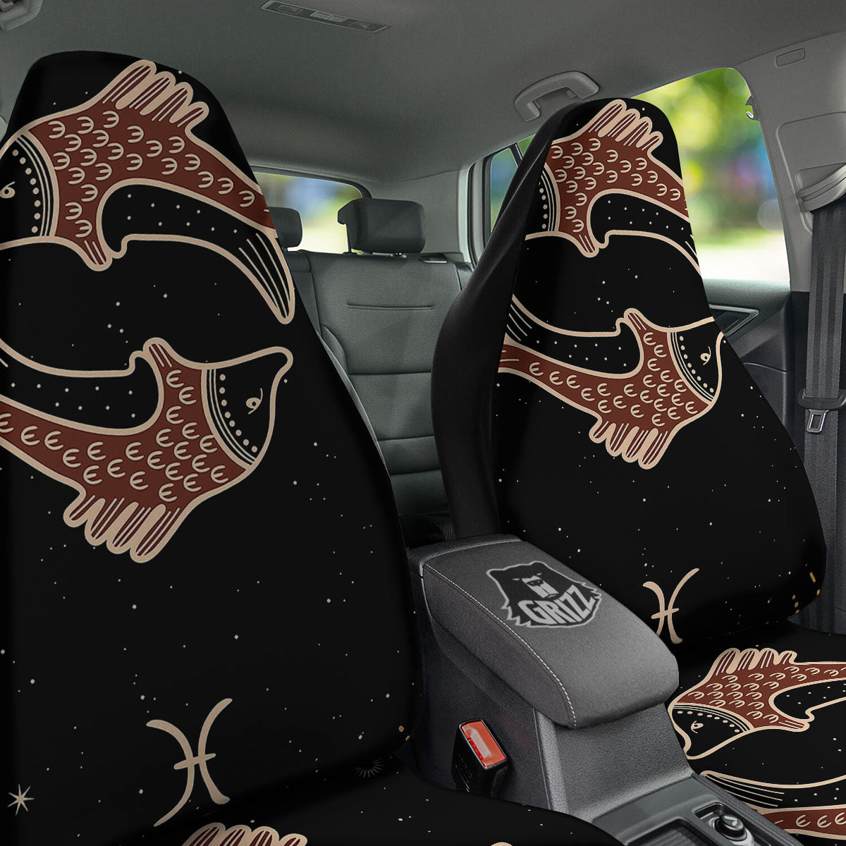 Pisces Constellation Print Car Seat Covers-grizzshop