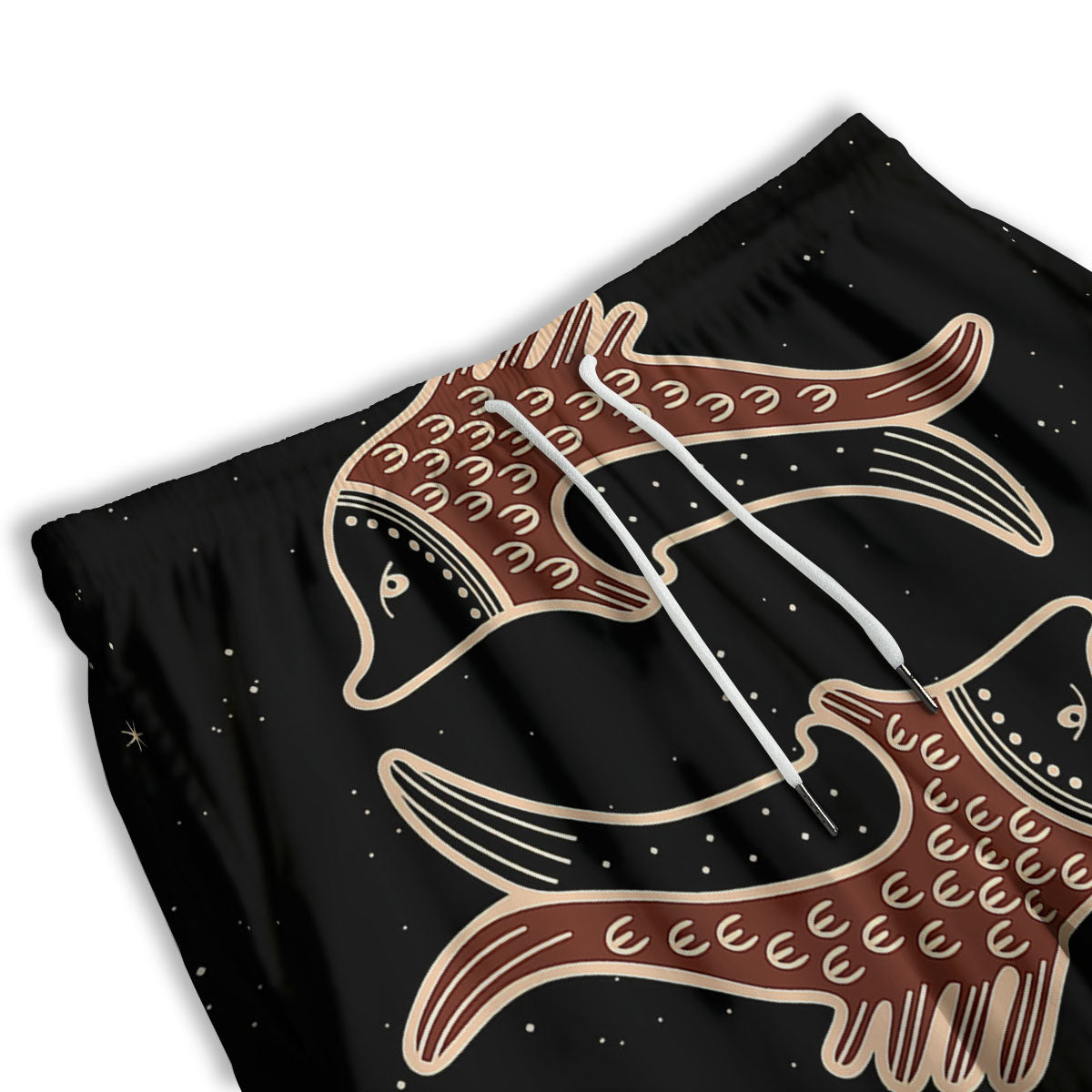 Pisces Constellation Print Men's Athletic Shorts