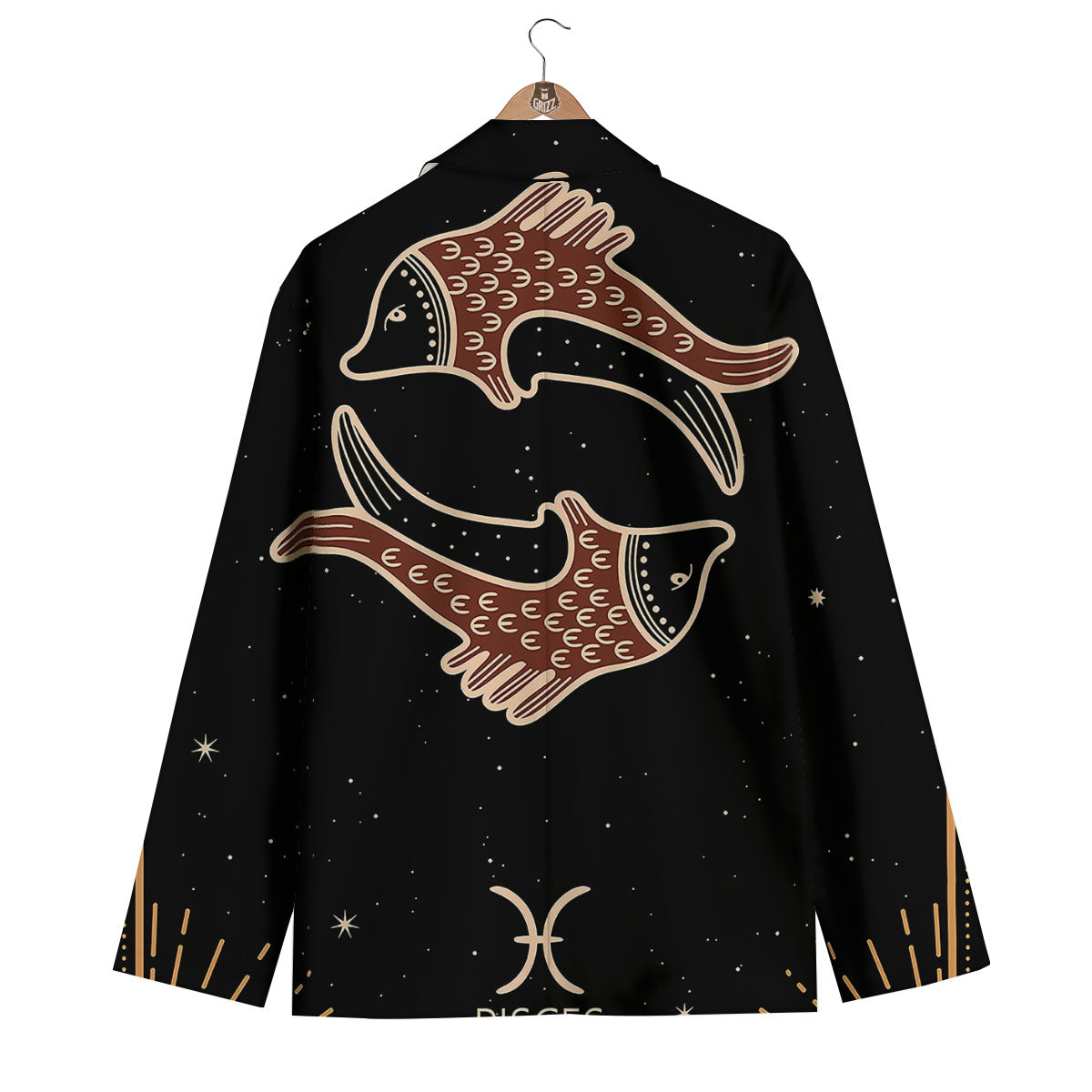 Pisces Constellation Print Men's Blazer-grizzshop
