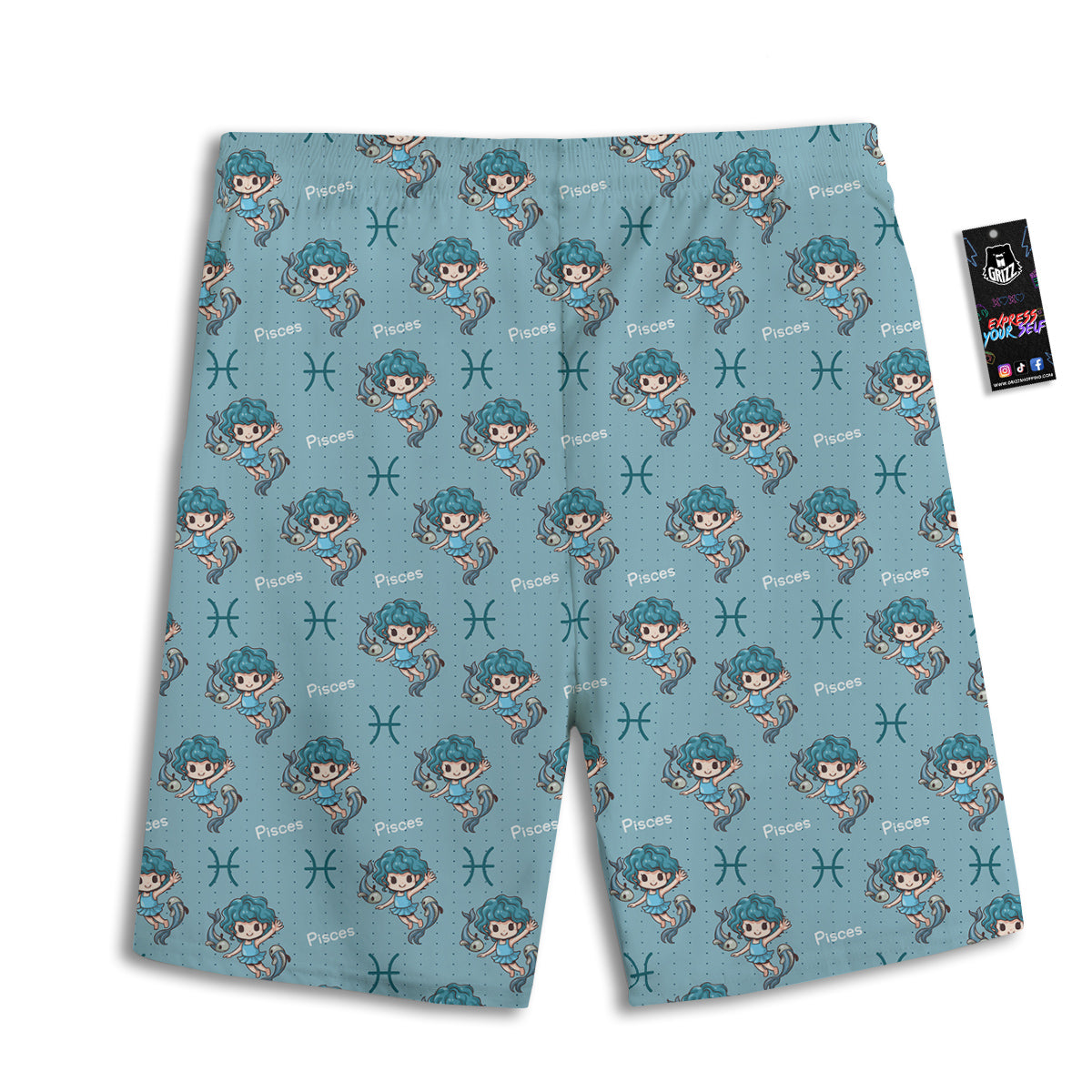 Psychedelic Multicolor Print Men's Athletic Shorts