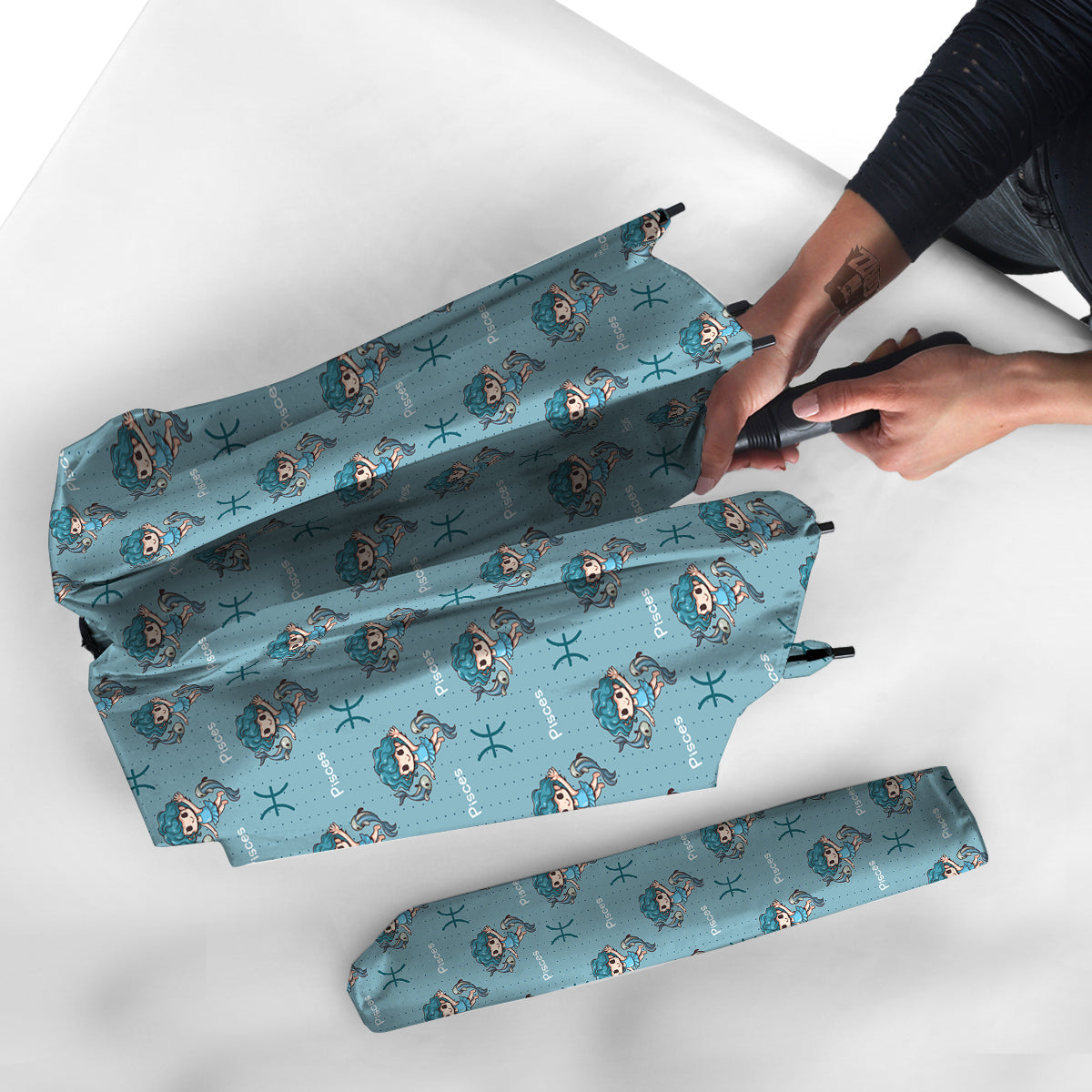 Pisces Cute Cartoon Print Pattern Umbrella-grizzshop
