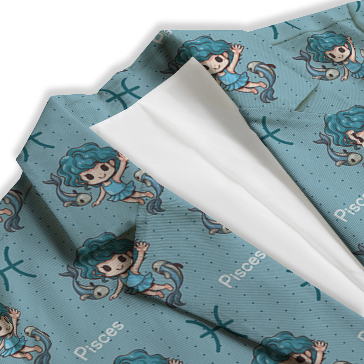 Pisces Cute Cartoon Print Pattern Women's Blazer-grizzshop