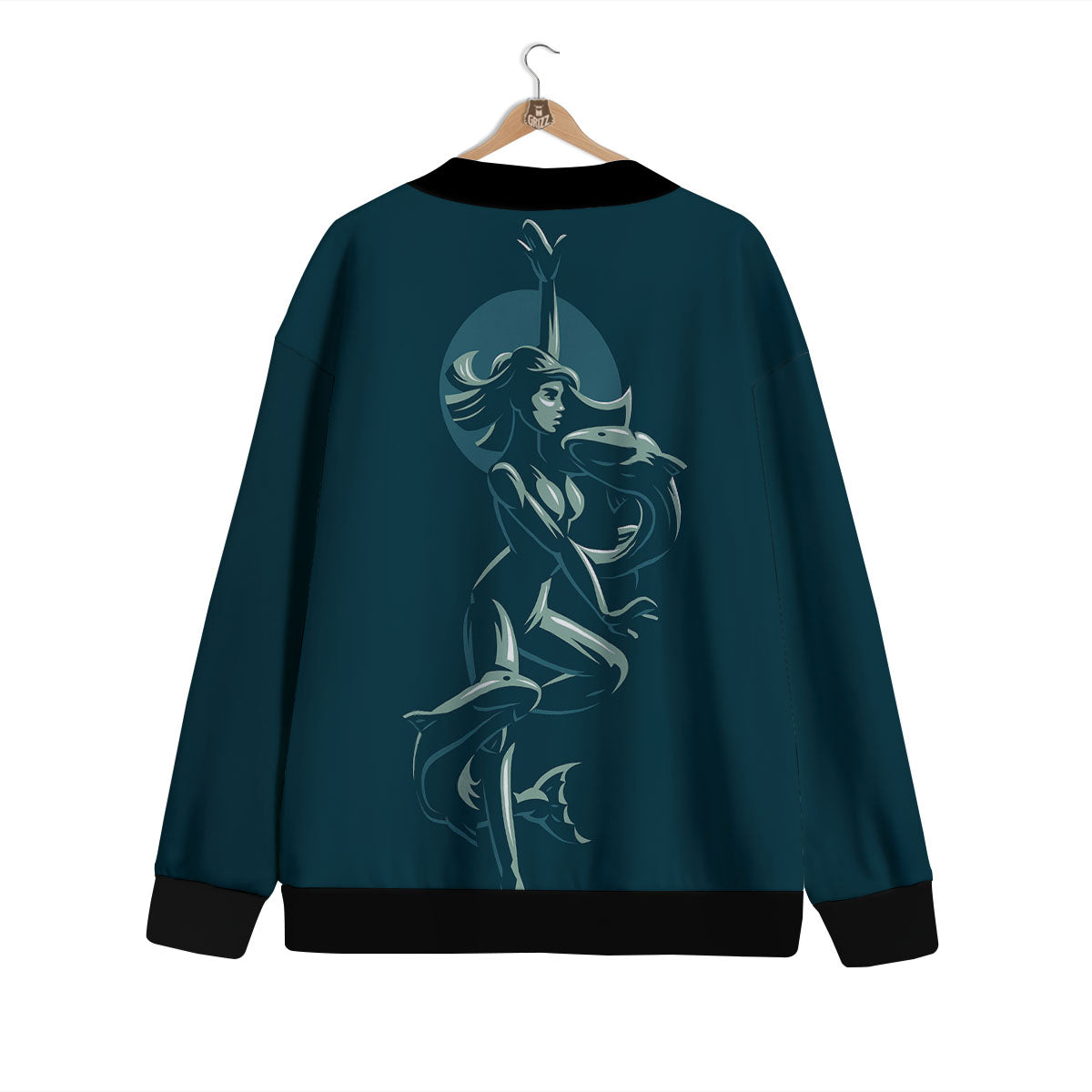 Pisces Sign Astrology Print Cardigan-grizzshop