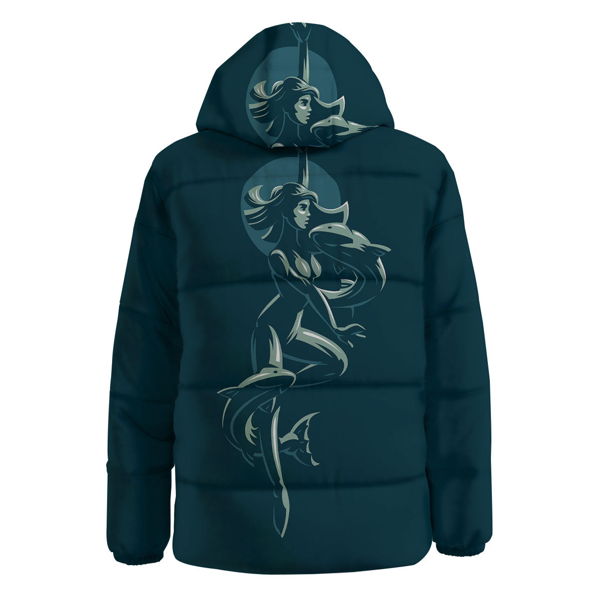 Pisces Sign Astrology Print Down Jacket-grizzshop