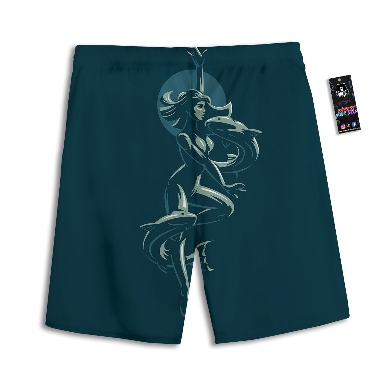 Pisces Sign Astrology Print Men's Athletic Shorts